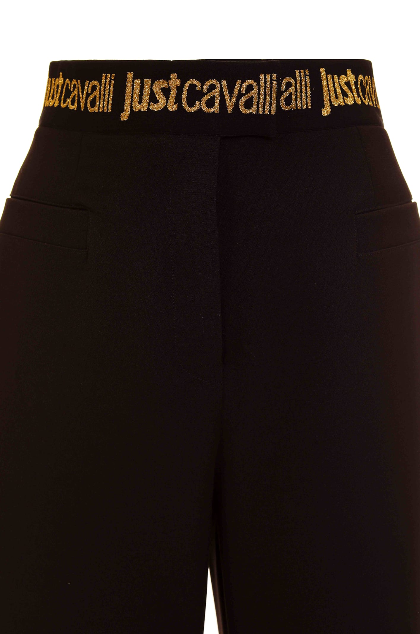 Shop Just Cavalli Black Casual Trousers