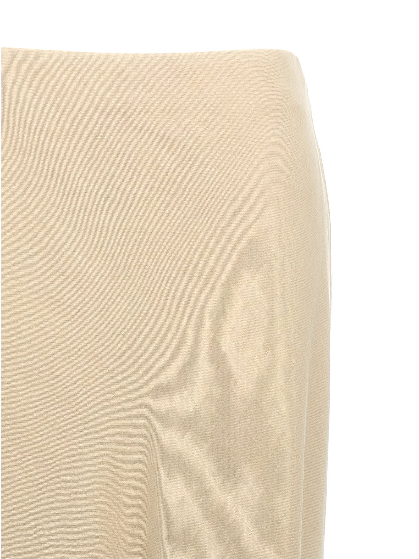 Brunello Cucinelli Slit Skirt In Beige