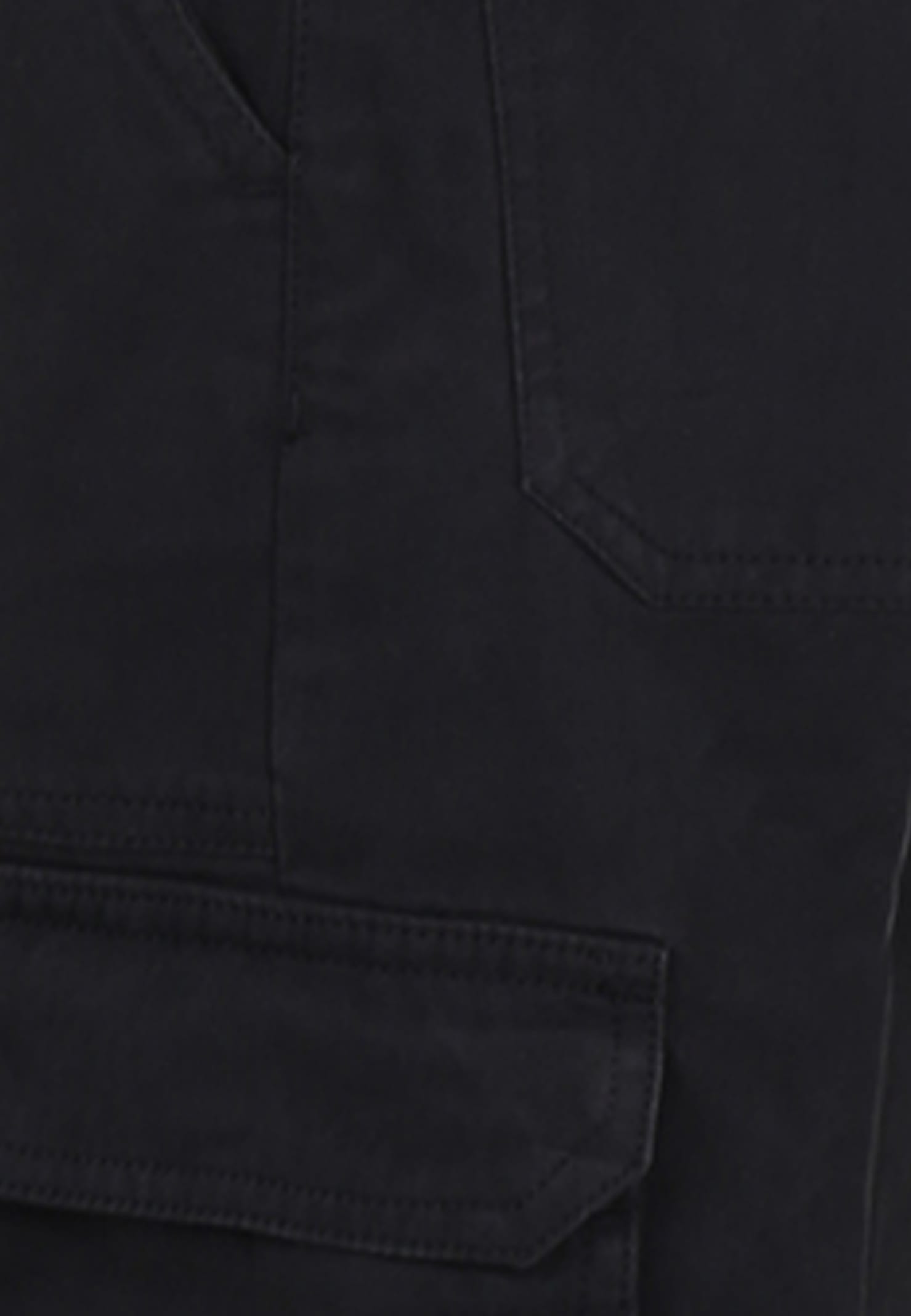 Diesel Cotton Cargo Trousers In Black