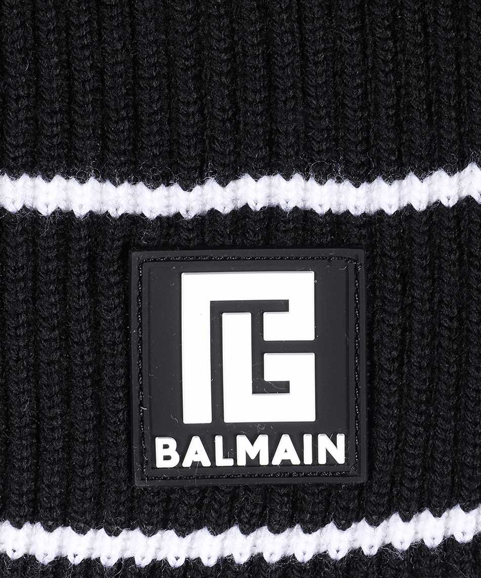 Shop Balmain Logo Scarf In Black