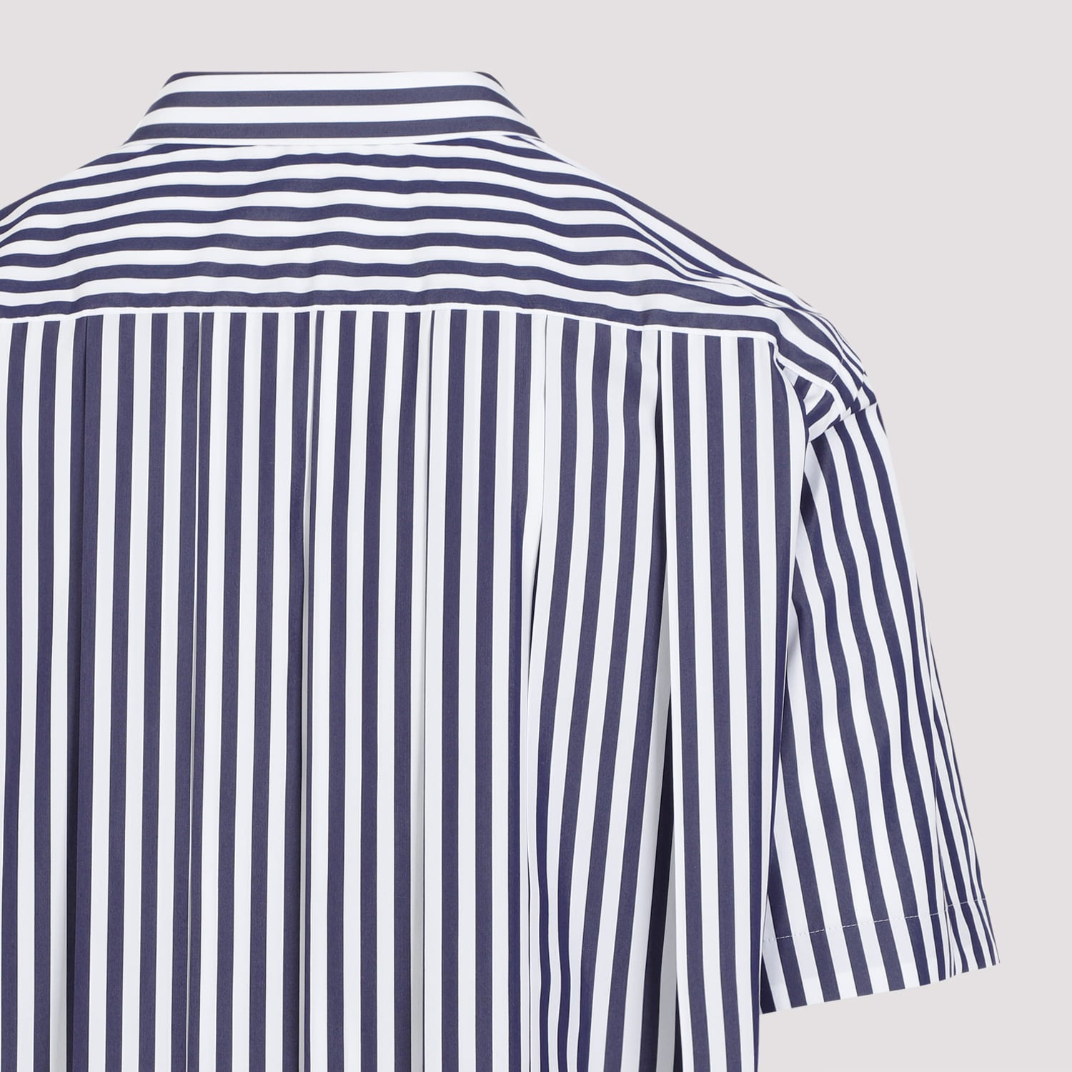 Shop Sacai Shirt In Navy Stripe