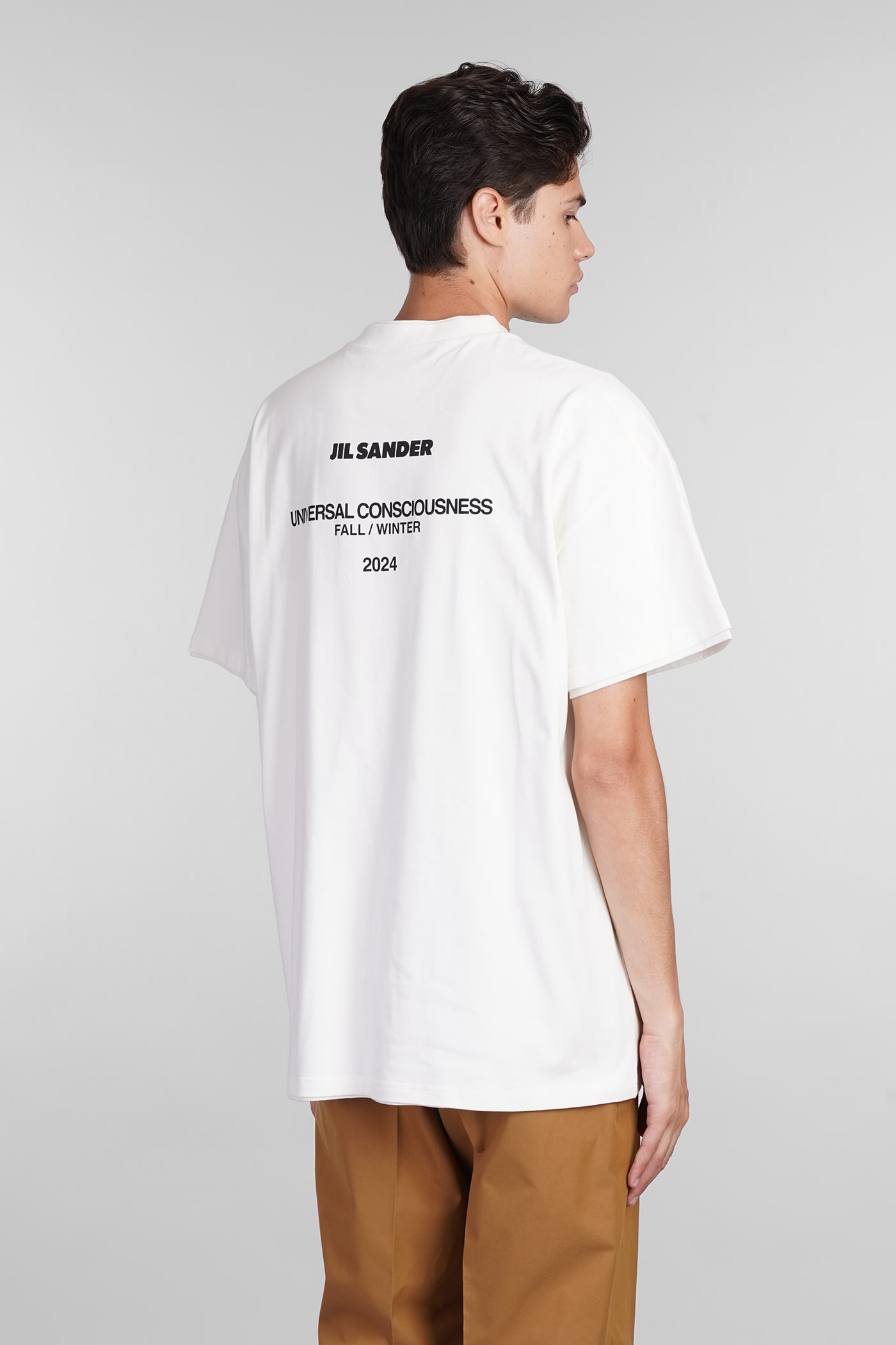 Jil Sander T-shirt In White Cotton In White