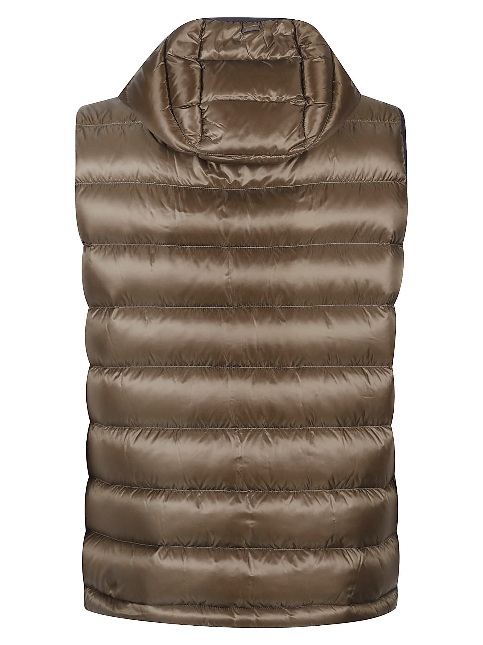 Herno Hooded Down Jacket In Brown