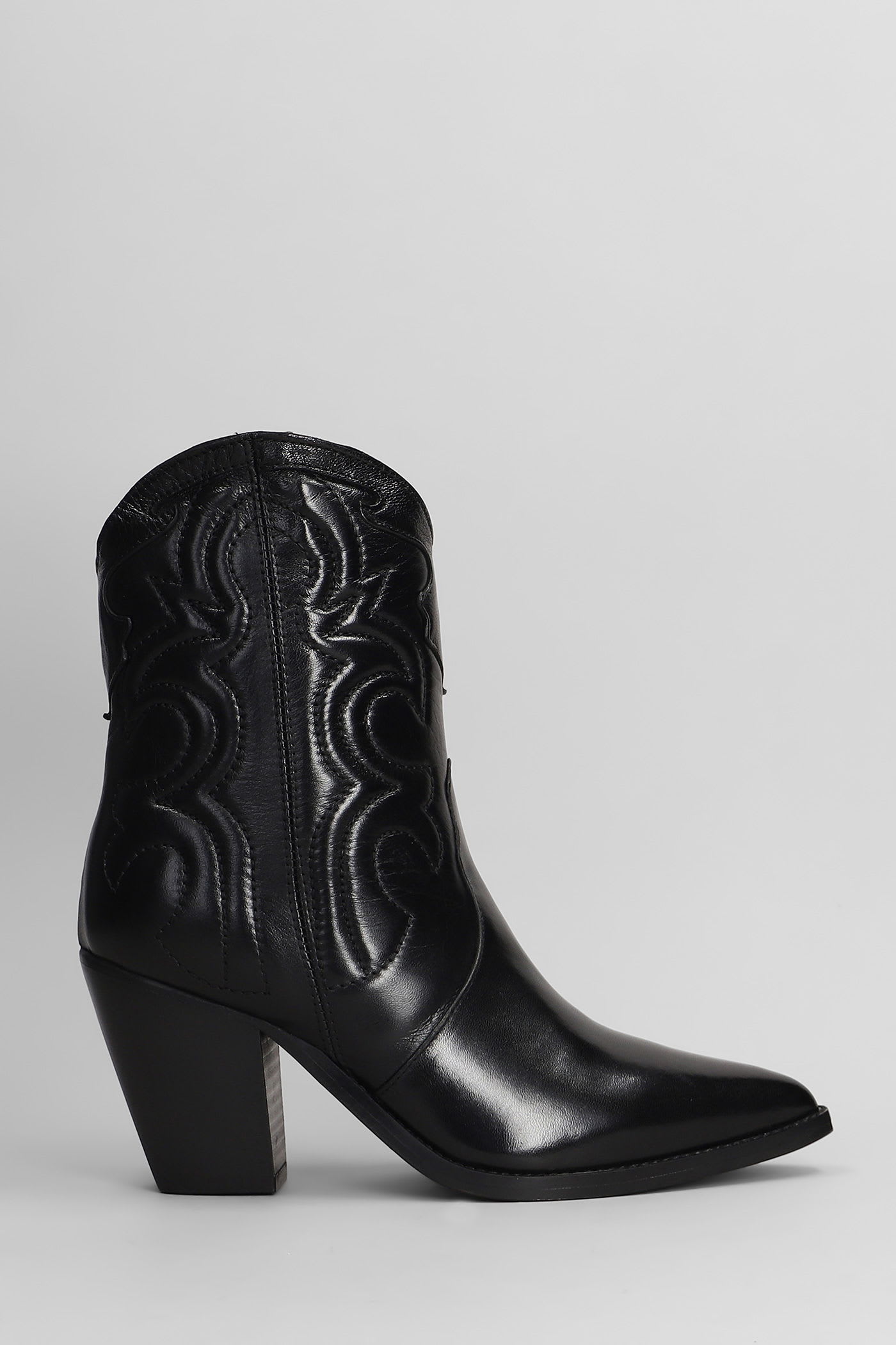 Texan Ankle Boots In Black Leather
