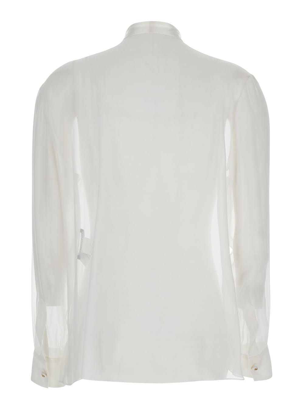 Dolce & Gabbana White Silk Shirt In Bianco Ottico