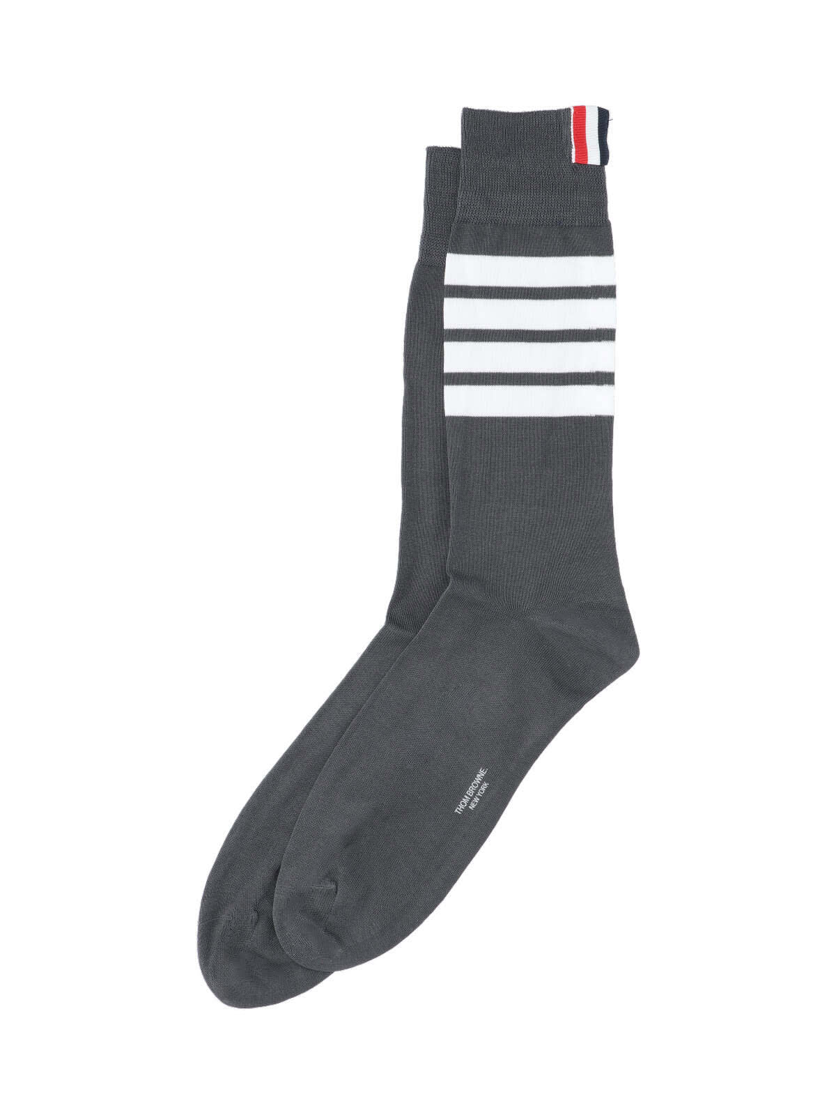 Shop Thom Browne 4-bar Socks In Gray