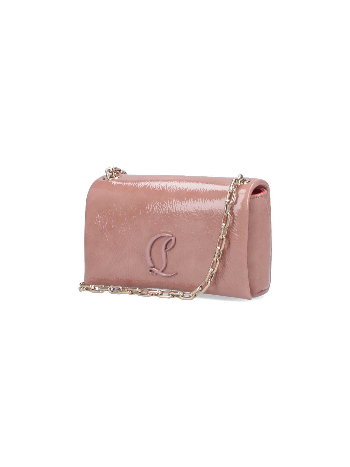 Christian Louboutin Loubi54 Soft Pouch Patent Vog In Pink