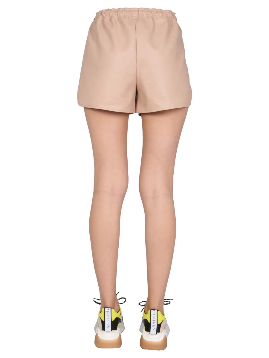 Shop Stella Mccartney Faux Leather Shorts In Pink