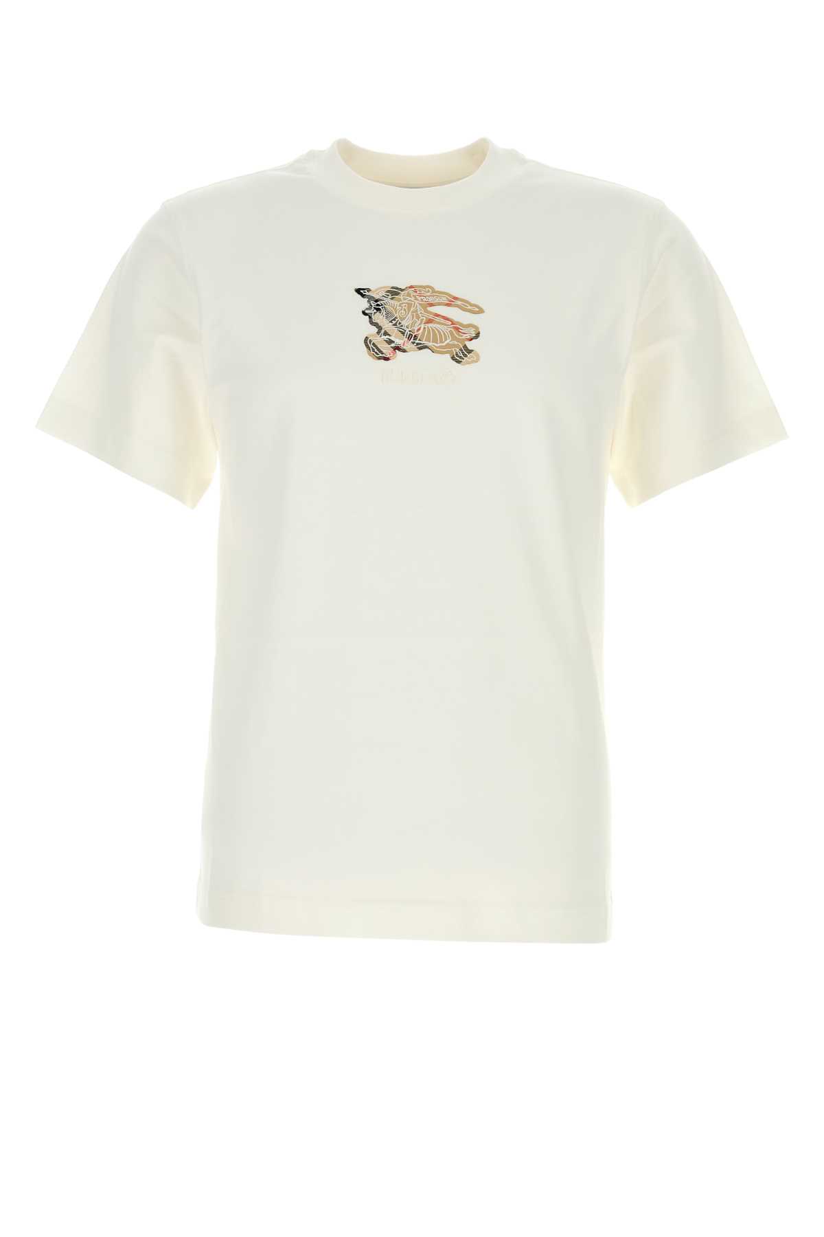 Burberry Graphic Print Crew Neck Short Sleeve T-shirt In Neutral