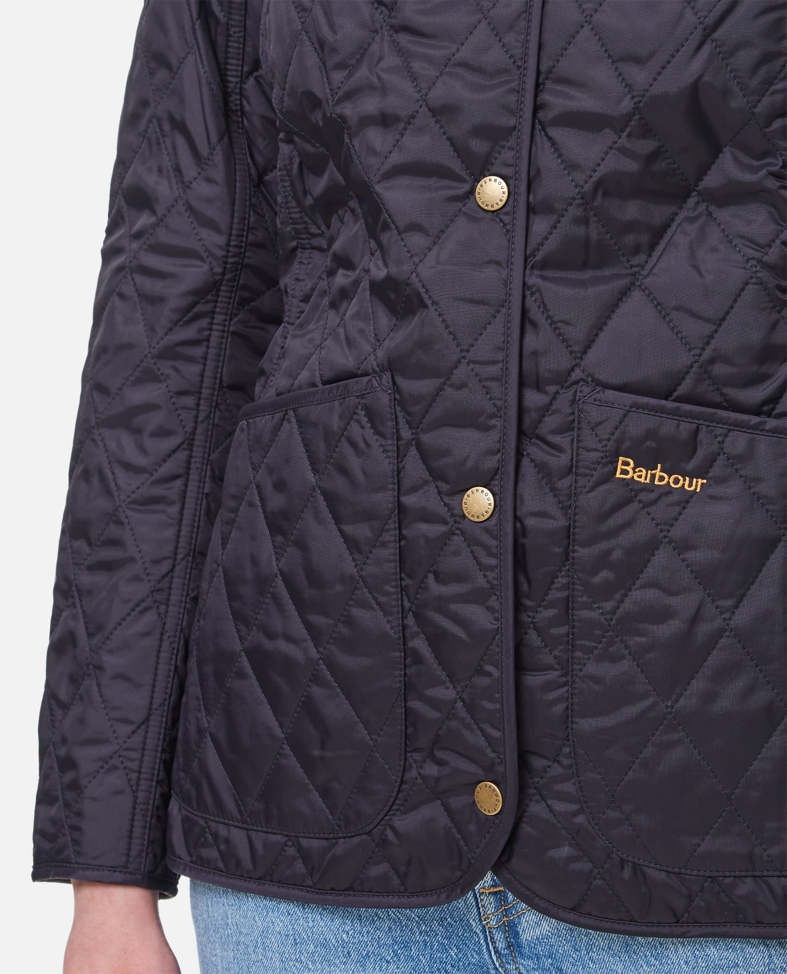 Shop Barbour Annandale Cotton Quilted Jacket In Blue