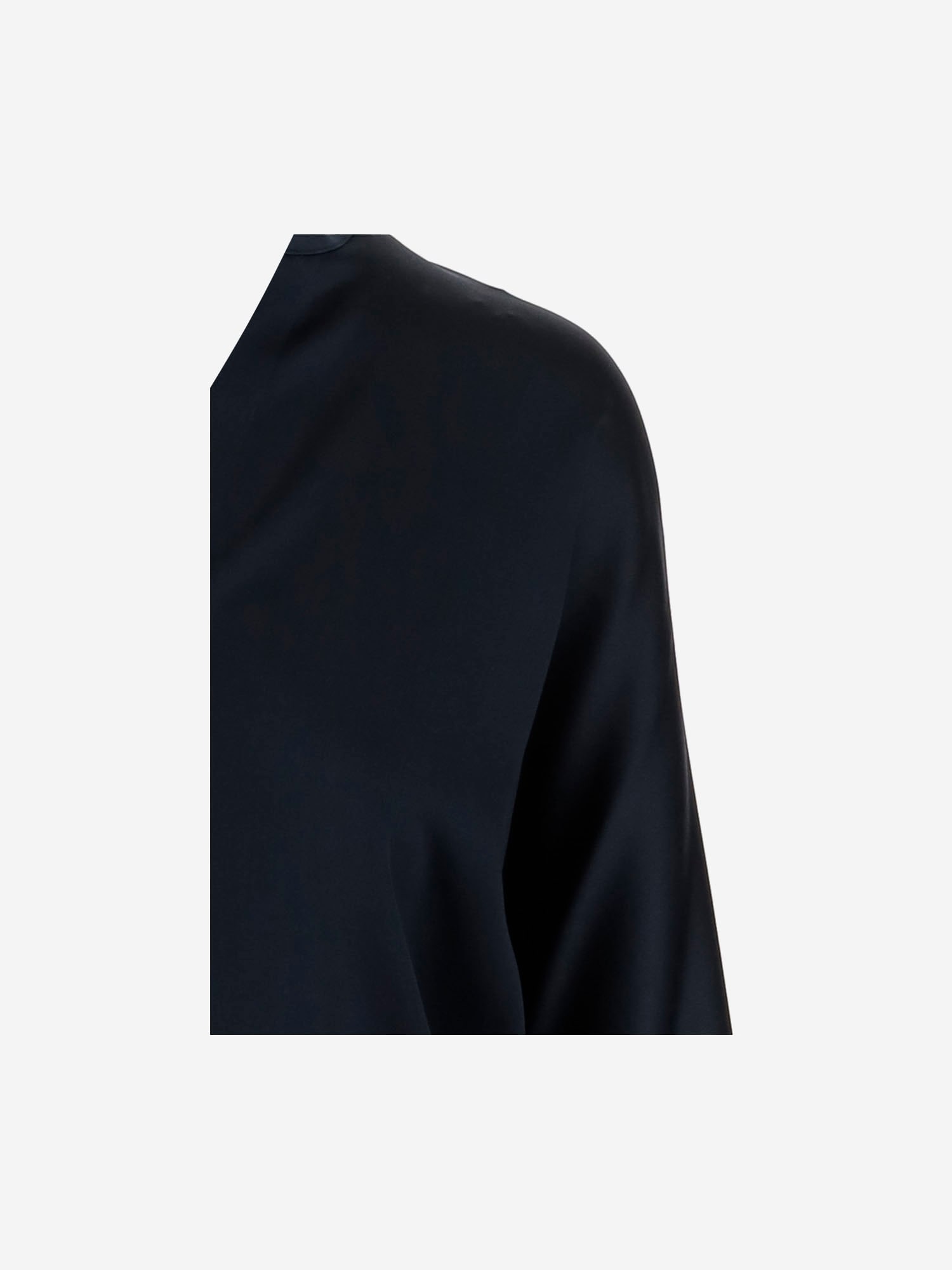 Vince Silk Satin Blouse In Black