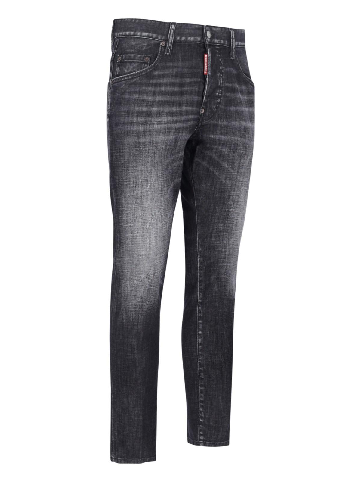 Shop Dsquared2 Skater Slim Jeans In Black