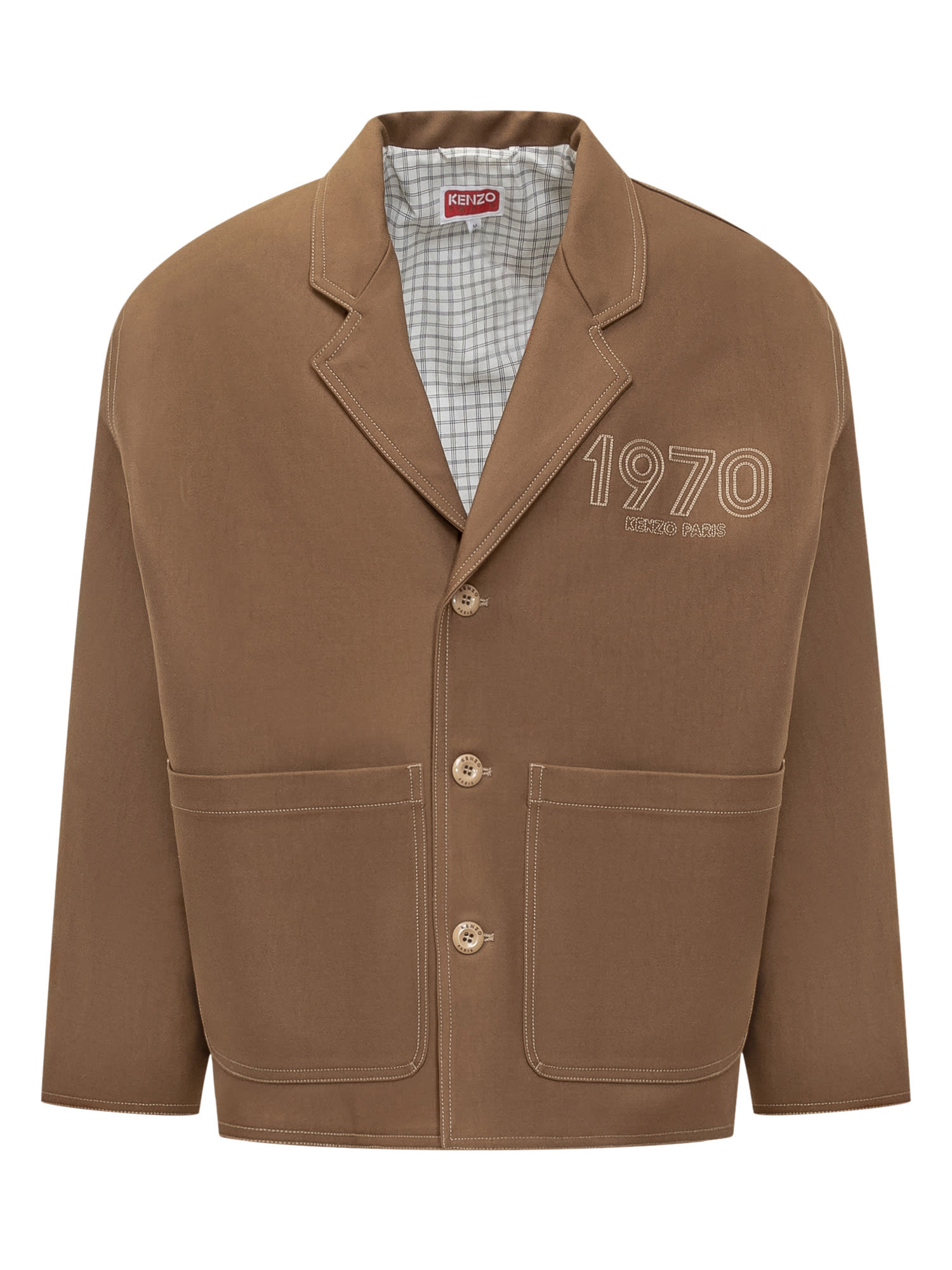 Shop Kenzo Archive Workwear Jacket In Tabac