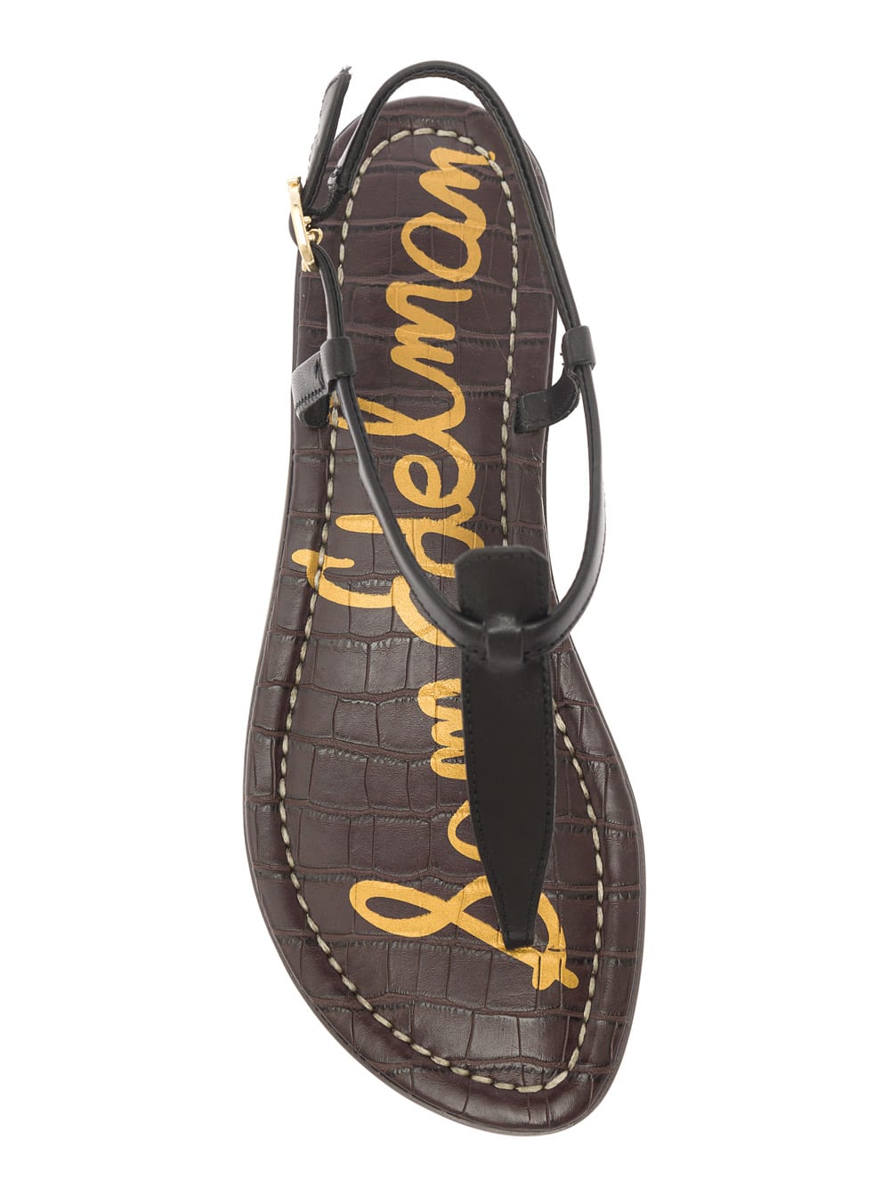 Shop Sam Edelman Gigi Black Thong Sandals In Leather Woman