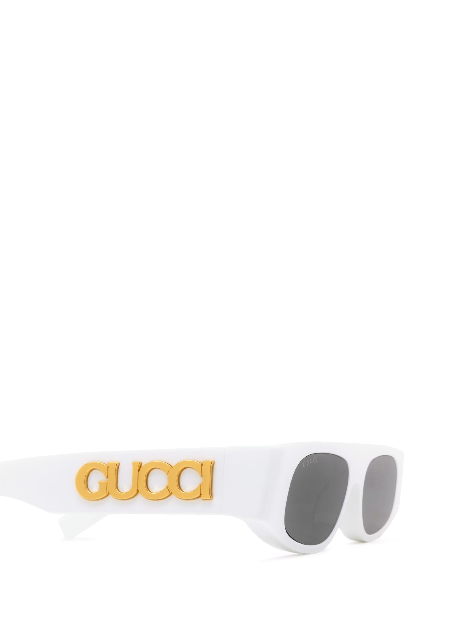 Shop Gucci Gg1771s White Sunglasses