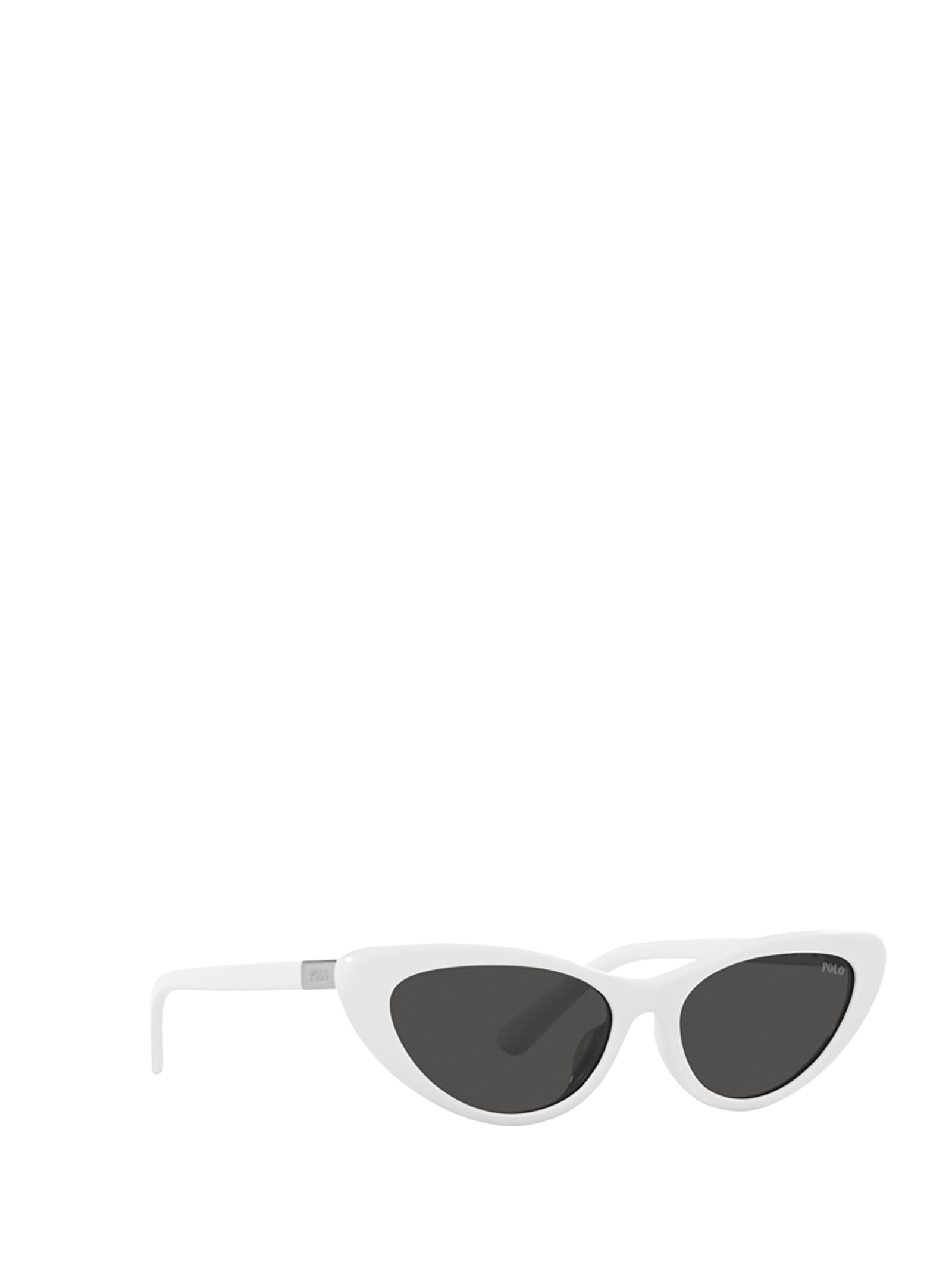 Shop Polo Ralph Lauren Ph4199u Shiny White Sunglasses