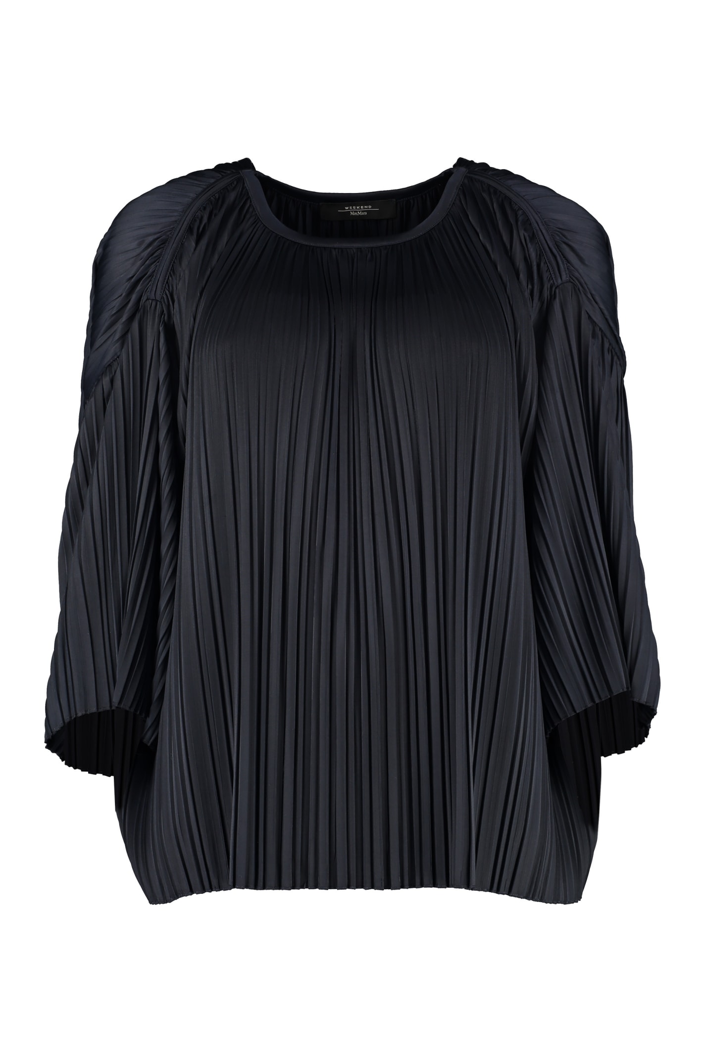 WEEKEND MAX MARA FIOCCHI PLEATED JERSEY BLOUSE,11222081