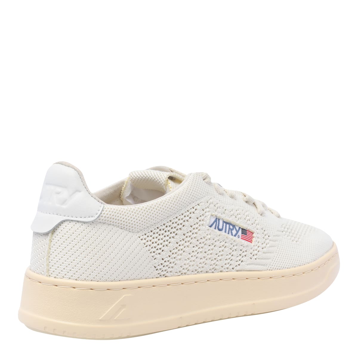 Shop Autry Medalist Easeknit Sneakers In Wht/ivory