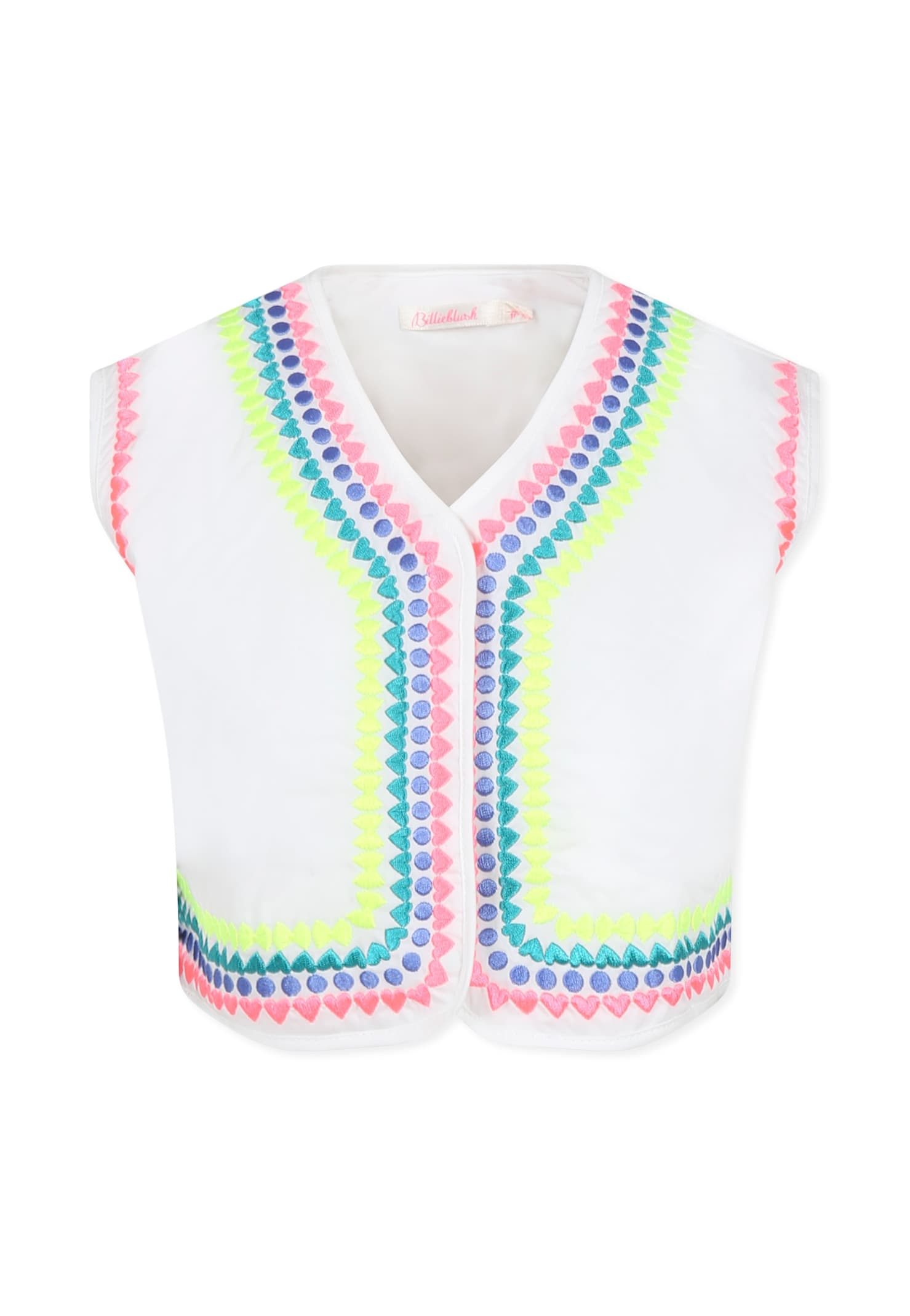 Billieblush Embroidered-motif Waistcoat In Ivory