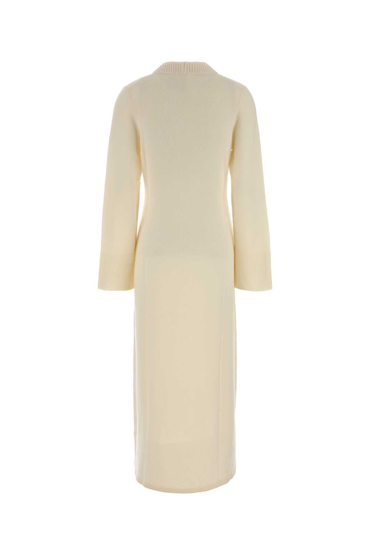 Loulou Studio Ivory Wool Blend Ari Dress In Neutral
