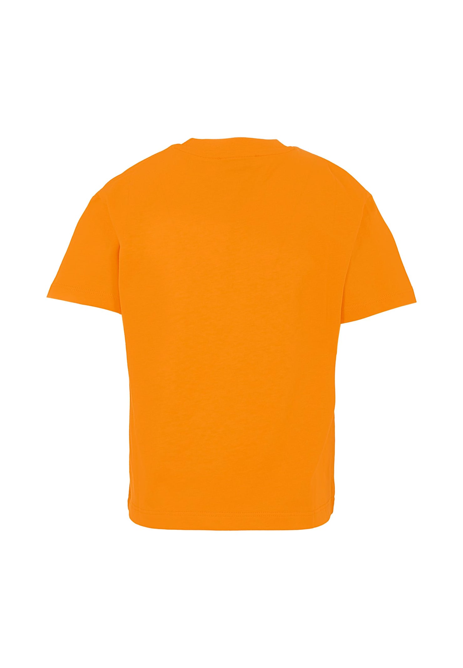 Msgm Orange T-shirt For Boy With Logo In Orange