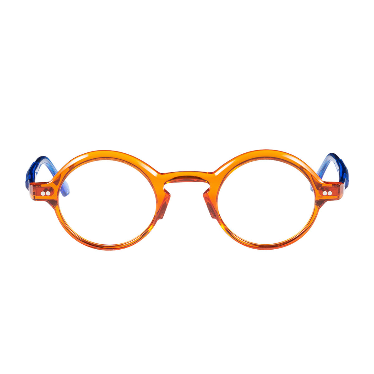 Murano 859 Dark Orange/blu Glasses