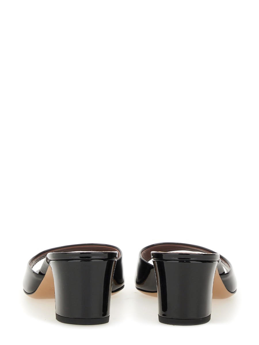 Paris Texas Lara Leather Mule In Black
