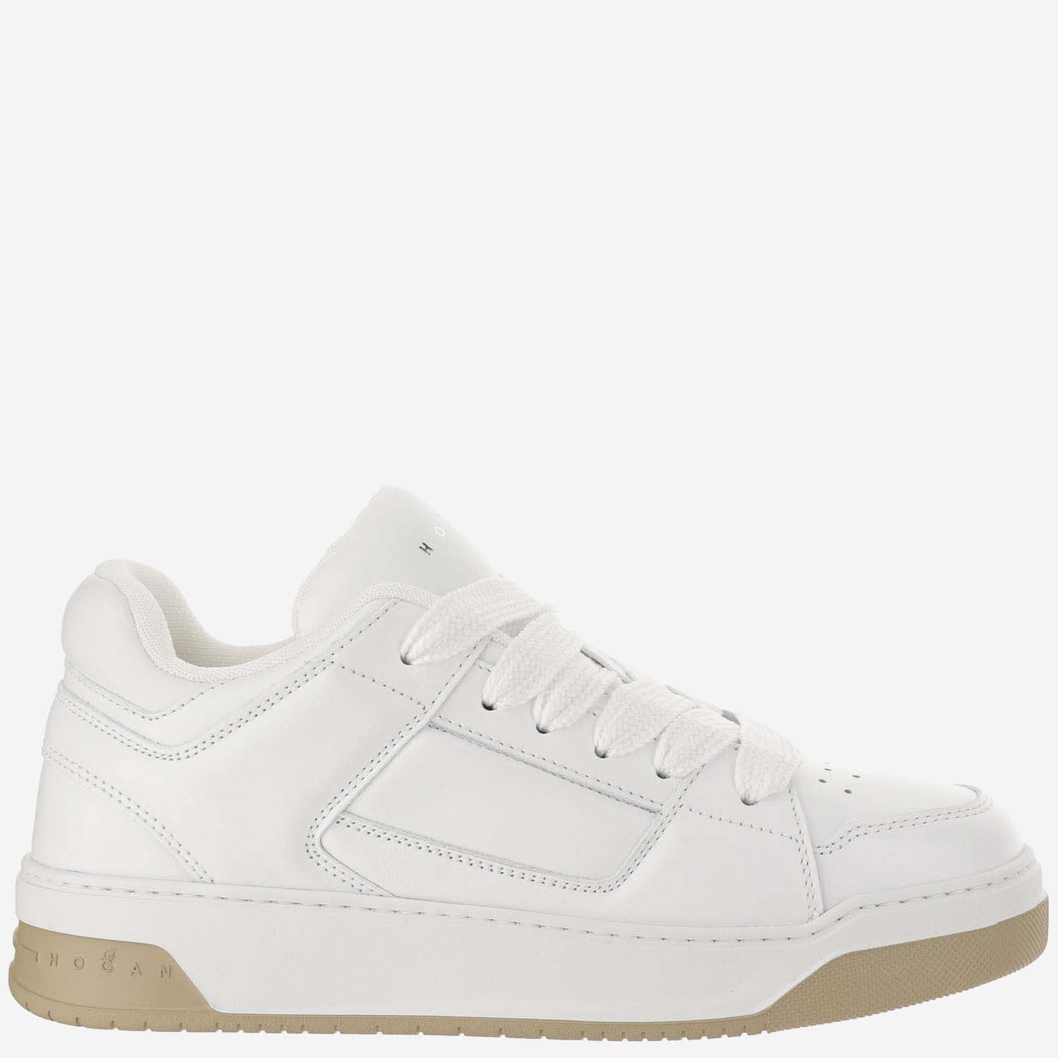 Hogan Men's Leather Sneakers With Logos In White