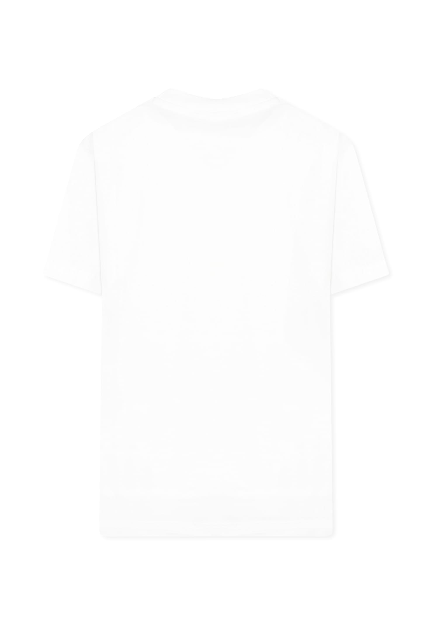 Molo White T-shirt For Kids With Boar In White