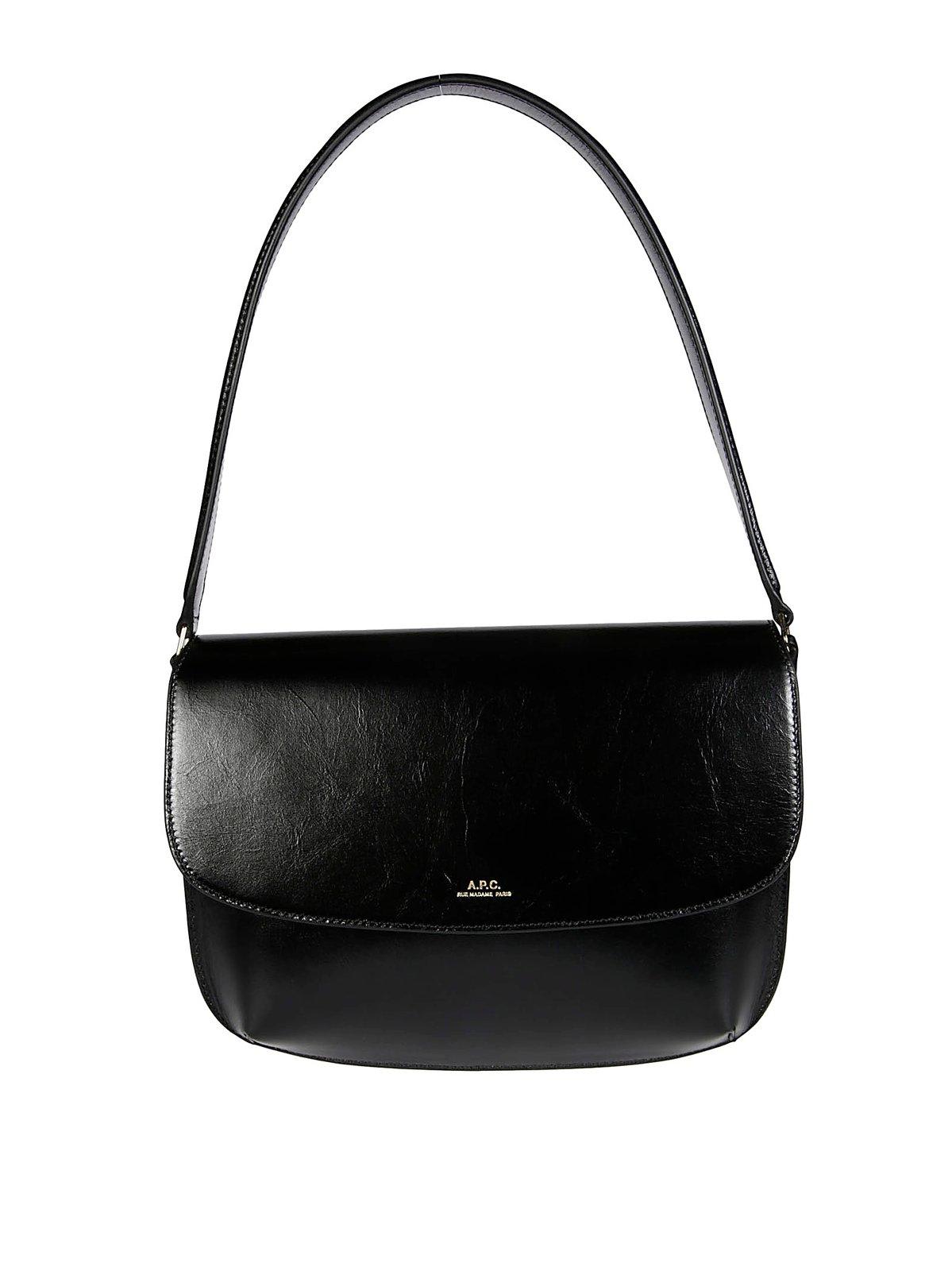 Shop Apc Sac Sarah Shoulder Bag In Lzz Noir