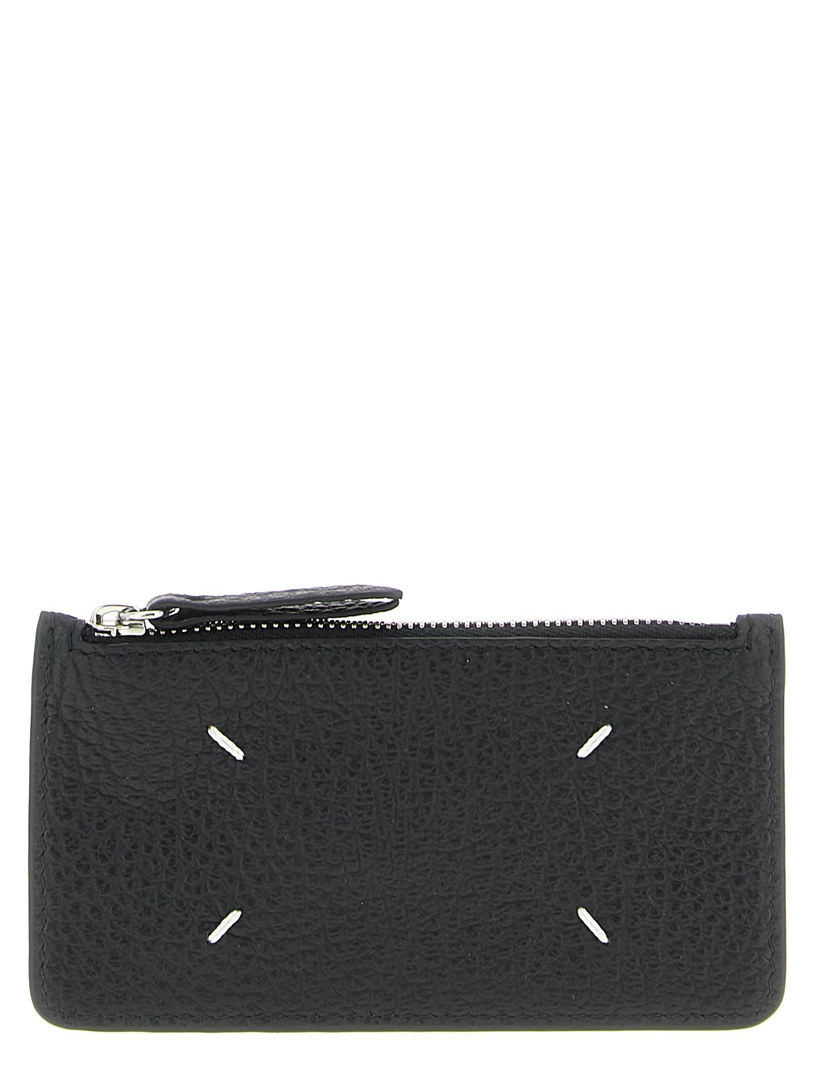 Maison Margiela Zipped Cardholder In Black