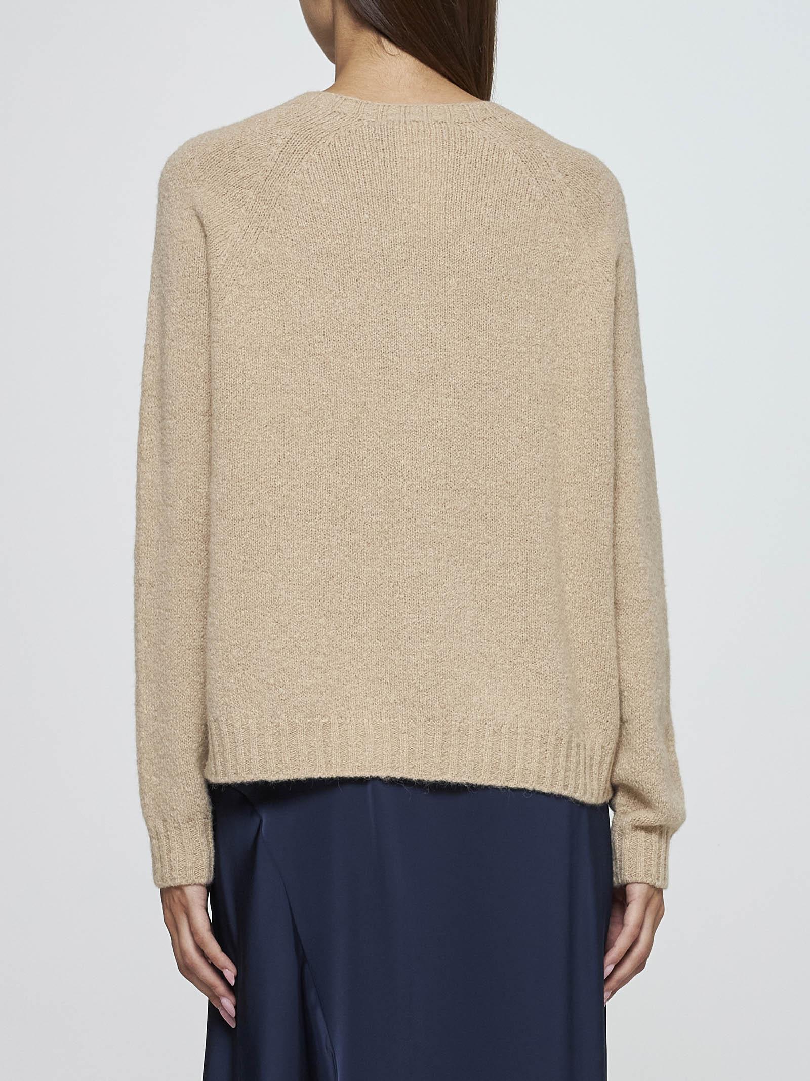 Shop Weekend Max Mara Ghiacci Alpaca-blend Sweater In Beige