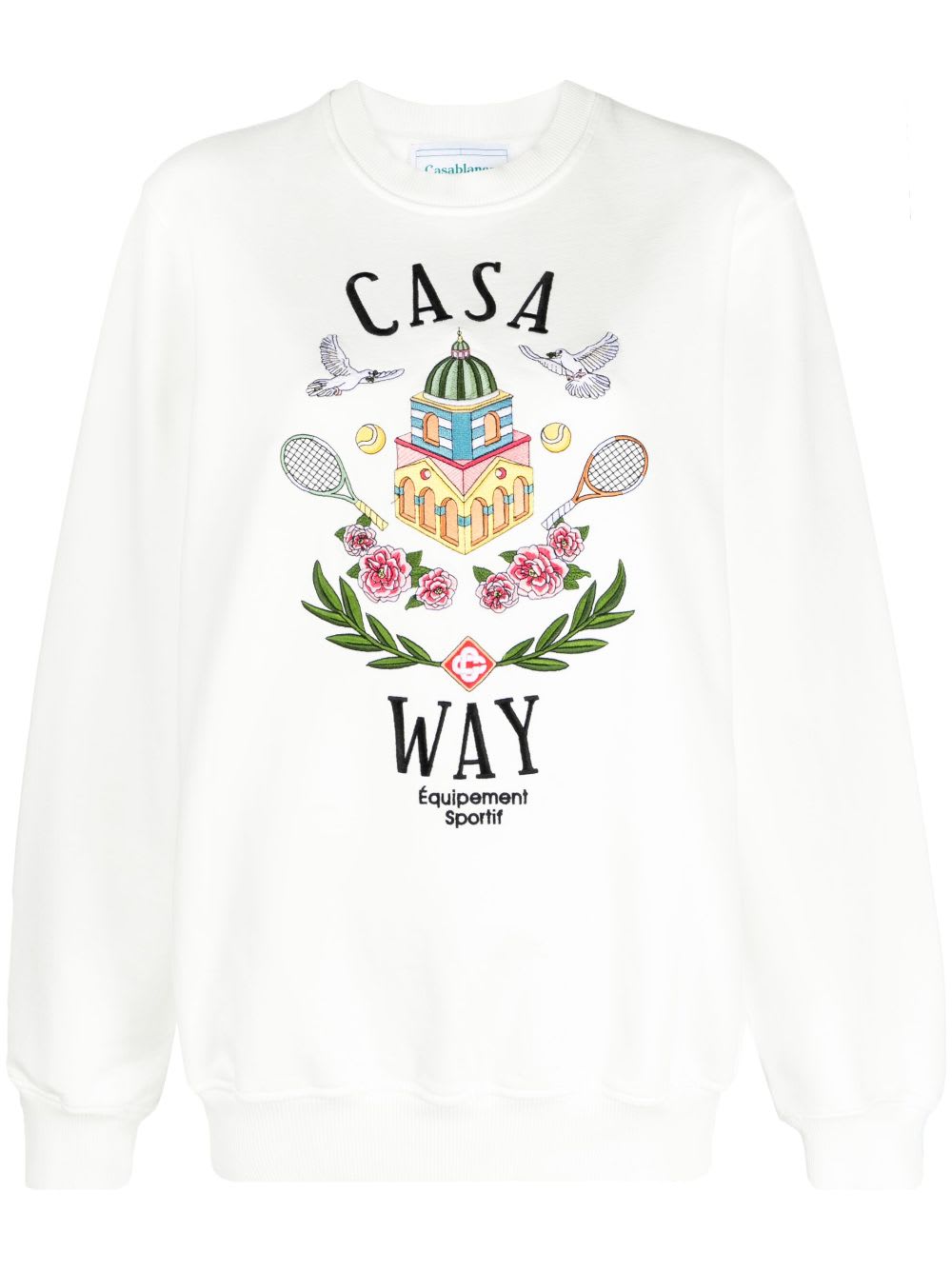 CASABLANCA CASA WAY EMBROIDERED UNISEX SWEATSHIRT