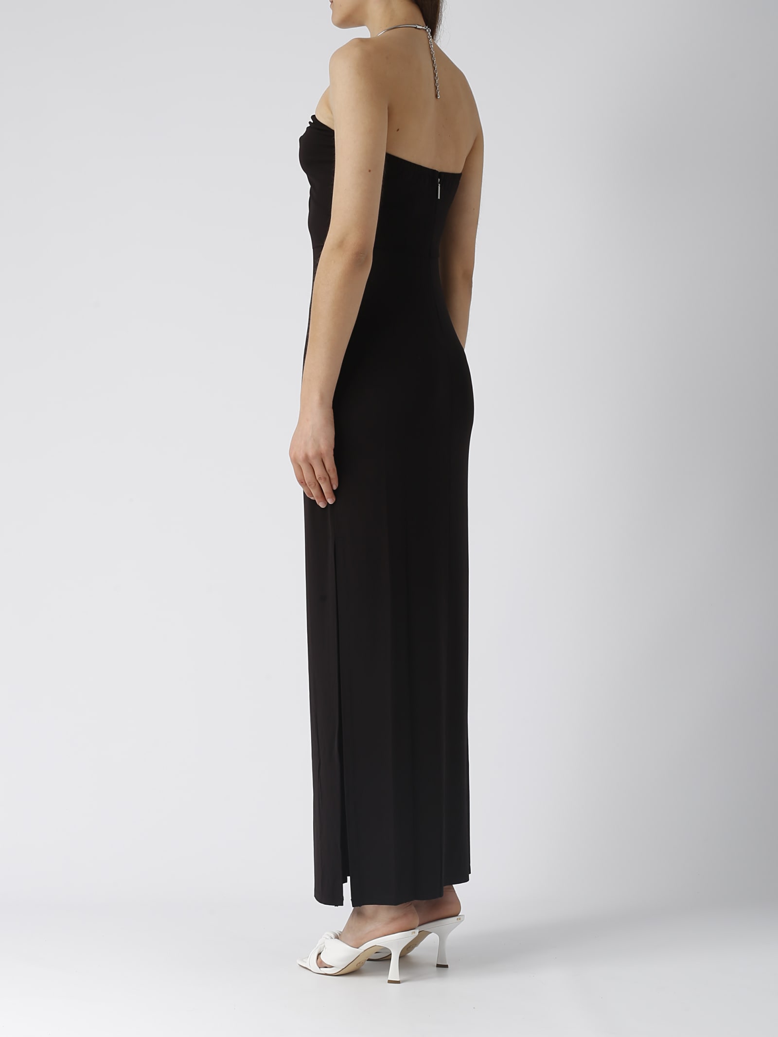 Shop Michael Kors Chain Maxi Dress Dress In Nero