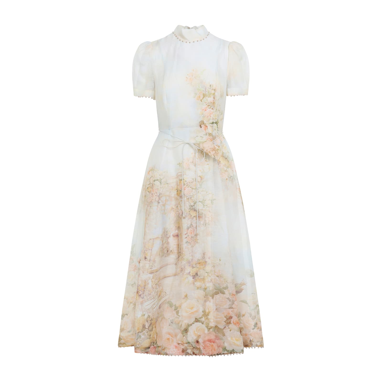 Zimmermann Memento Picnic Floral Midi Dress In Multi