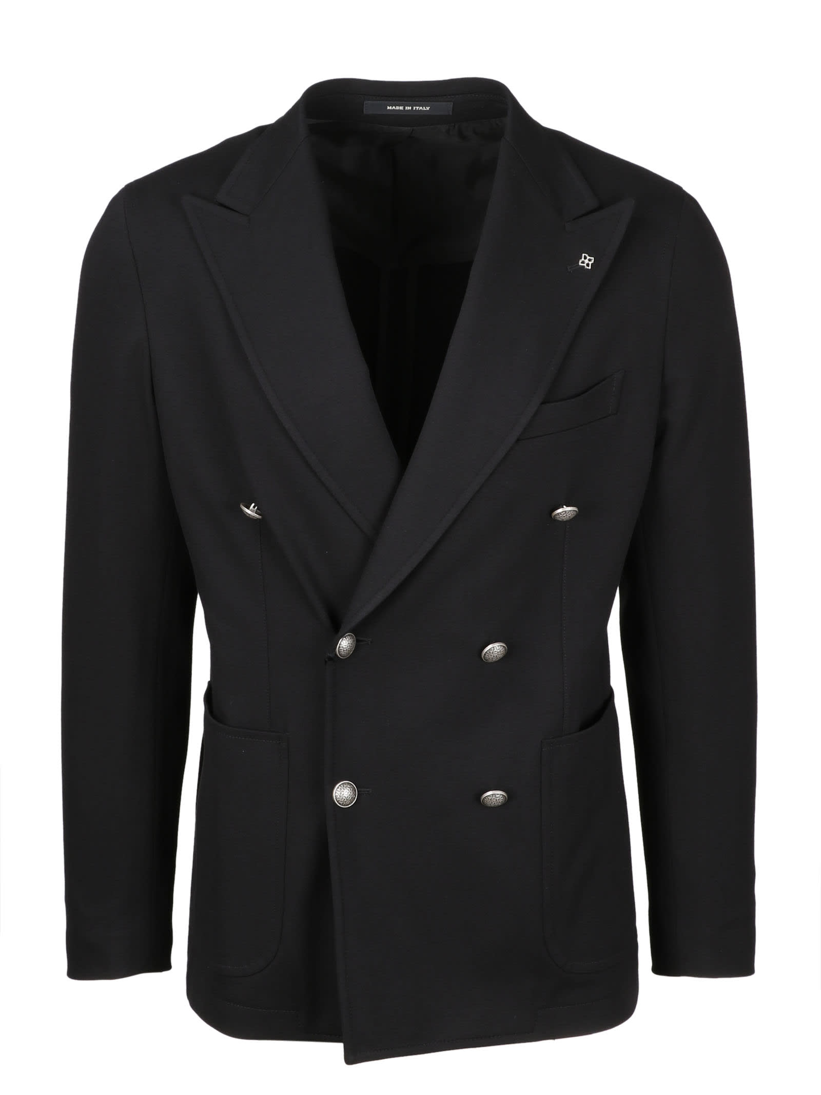 TAGLIATORE DOUBLE-BREASTED JERSEY BLAZER,11518272