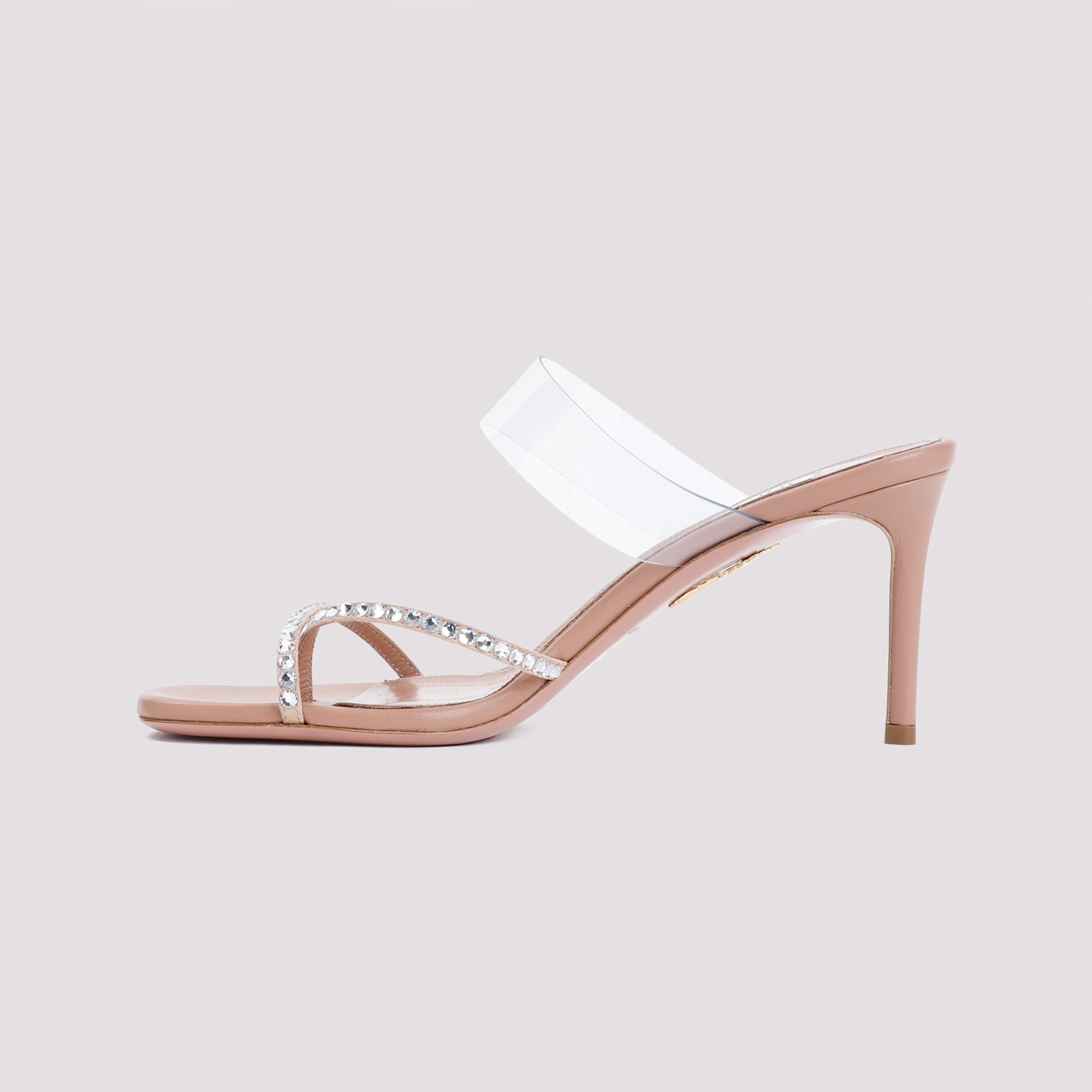 Shop Aquazzura Movie 75 Mules In Pwp Powder Pink