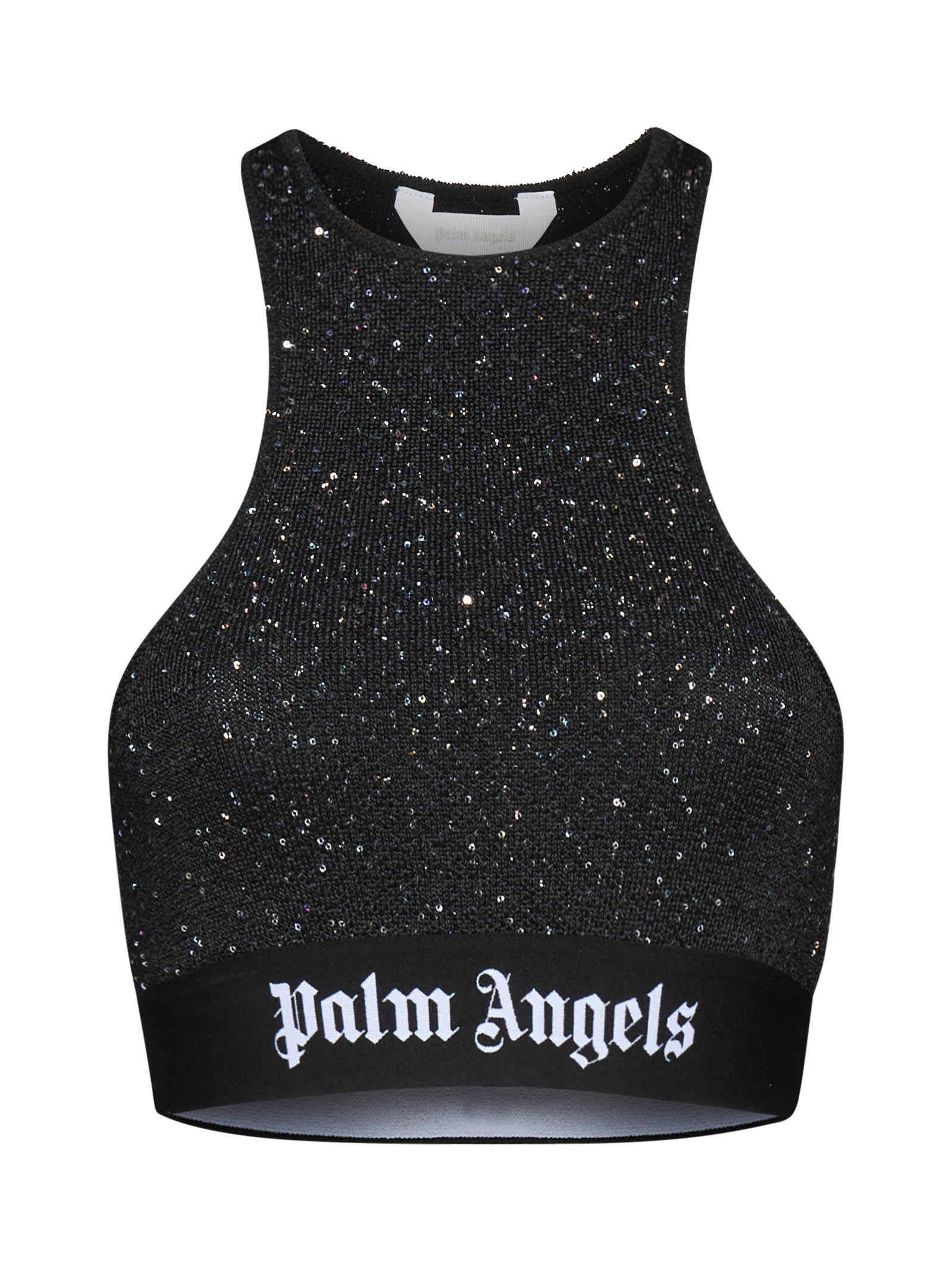 Palm Angels Soire Top In Black Viscose Blend