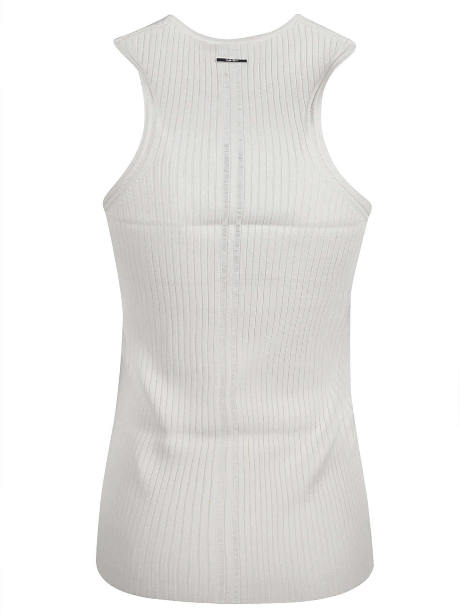 Shop Calvin Klein Ribbed Tank Top In Ivory