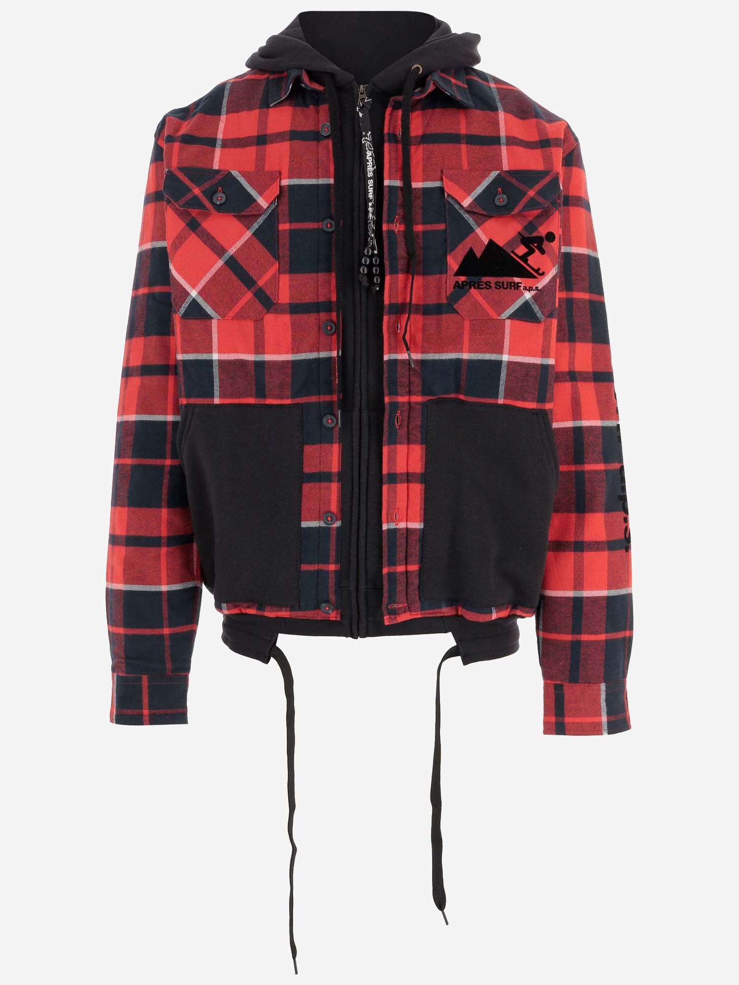 Après Surf Cotton Blend Jacket With Back Print In Red
