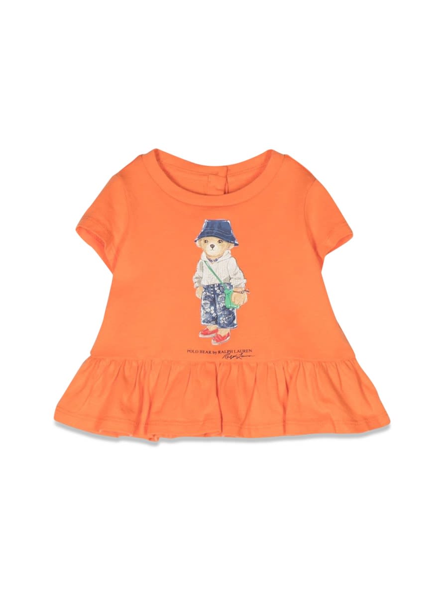 Shop Ralph Lauren Mc Bear T-shirt In Orange