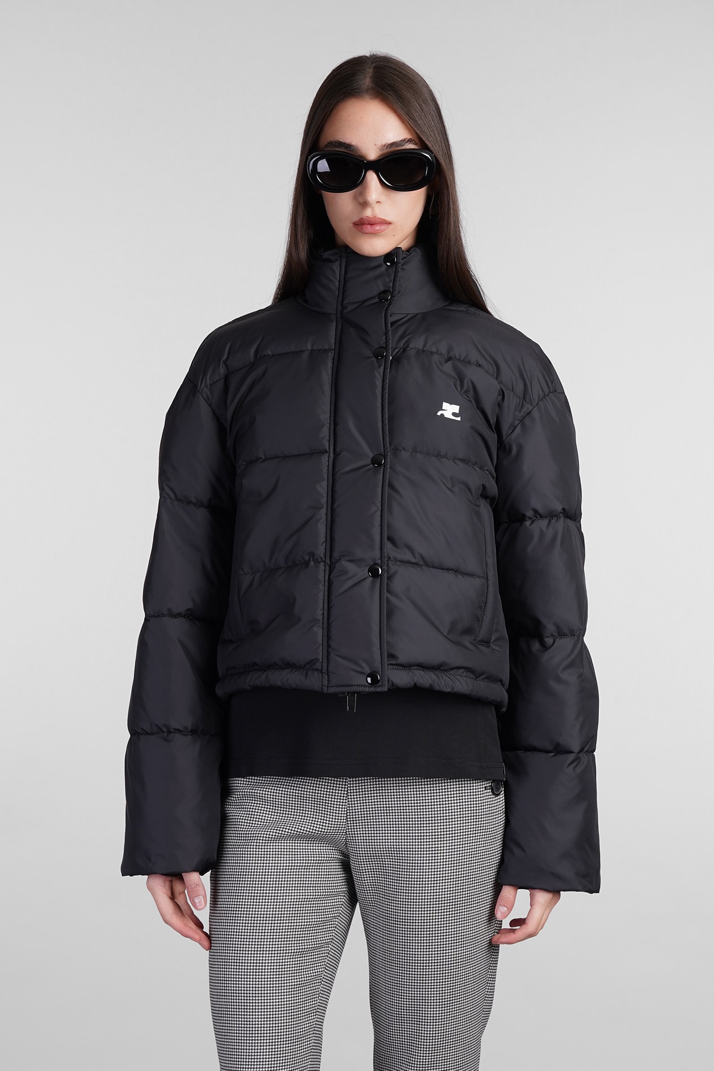 Courrèges Puffer In Black Polyester