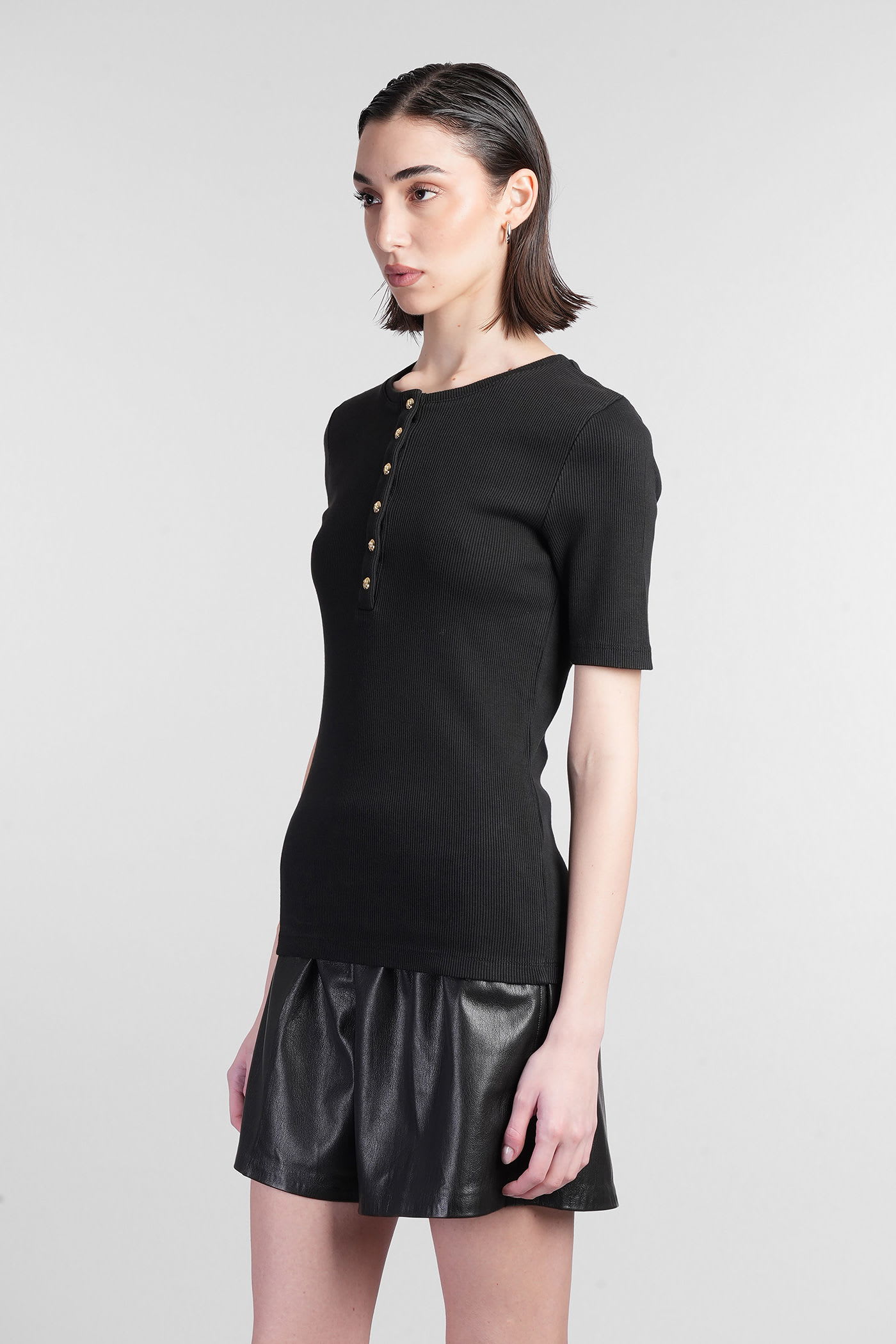 Anine Bing Black Short-sleeved T-shirt