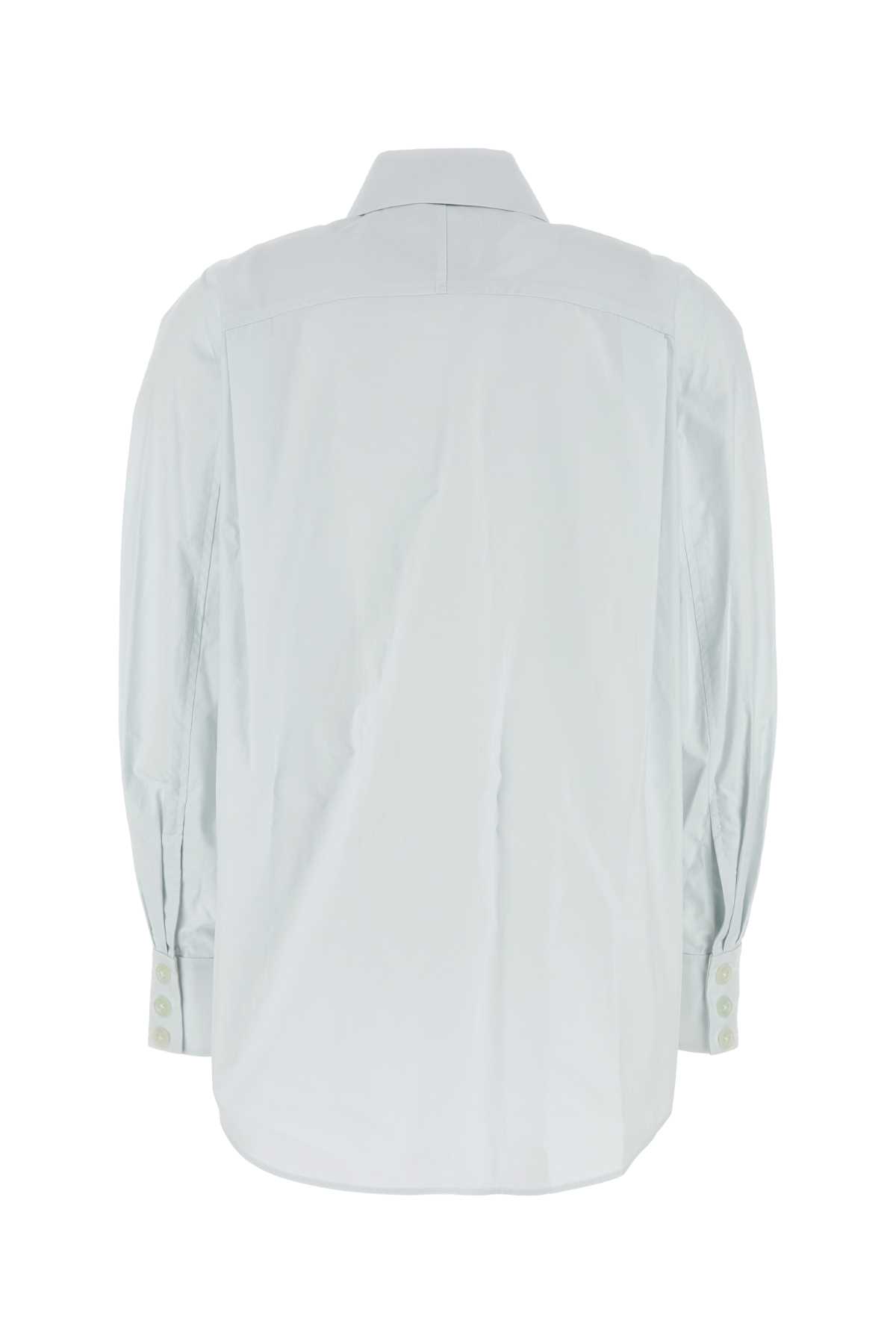 Shop Zimmermann Pastel Light-blue Poplin Illustration Shirt In Mint