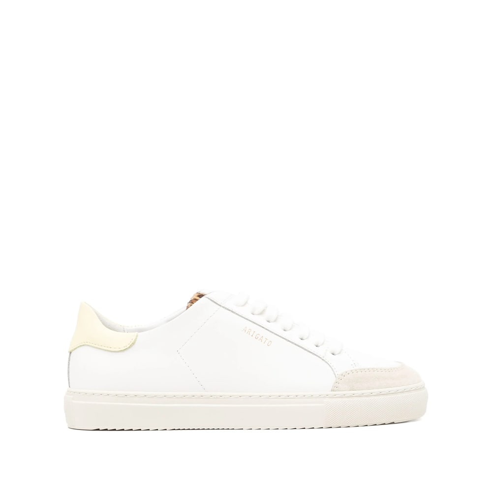 Axel Arigato Round Toe Rubber Sole Contrast Heel In White