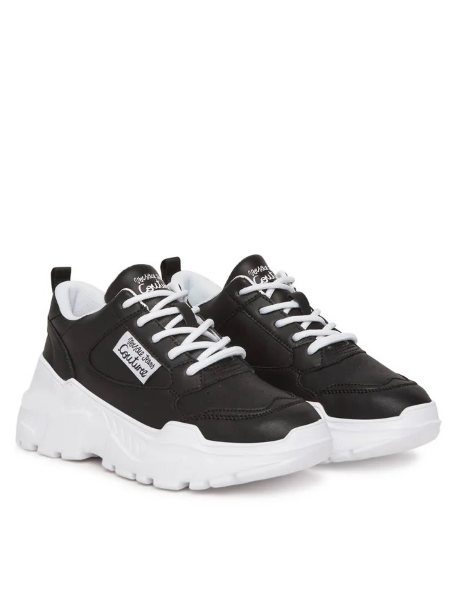 Shop Versace Jeans Couture Sneakers In Black