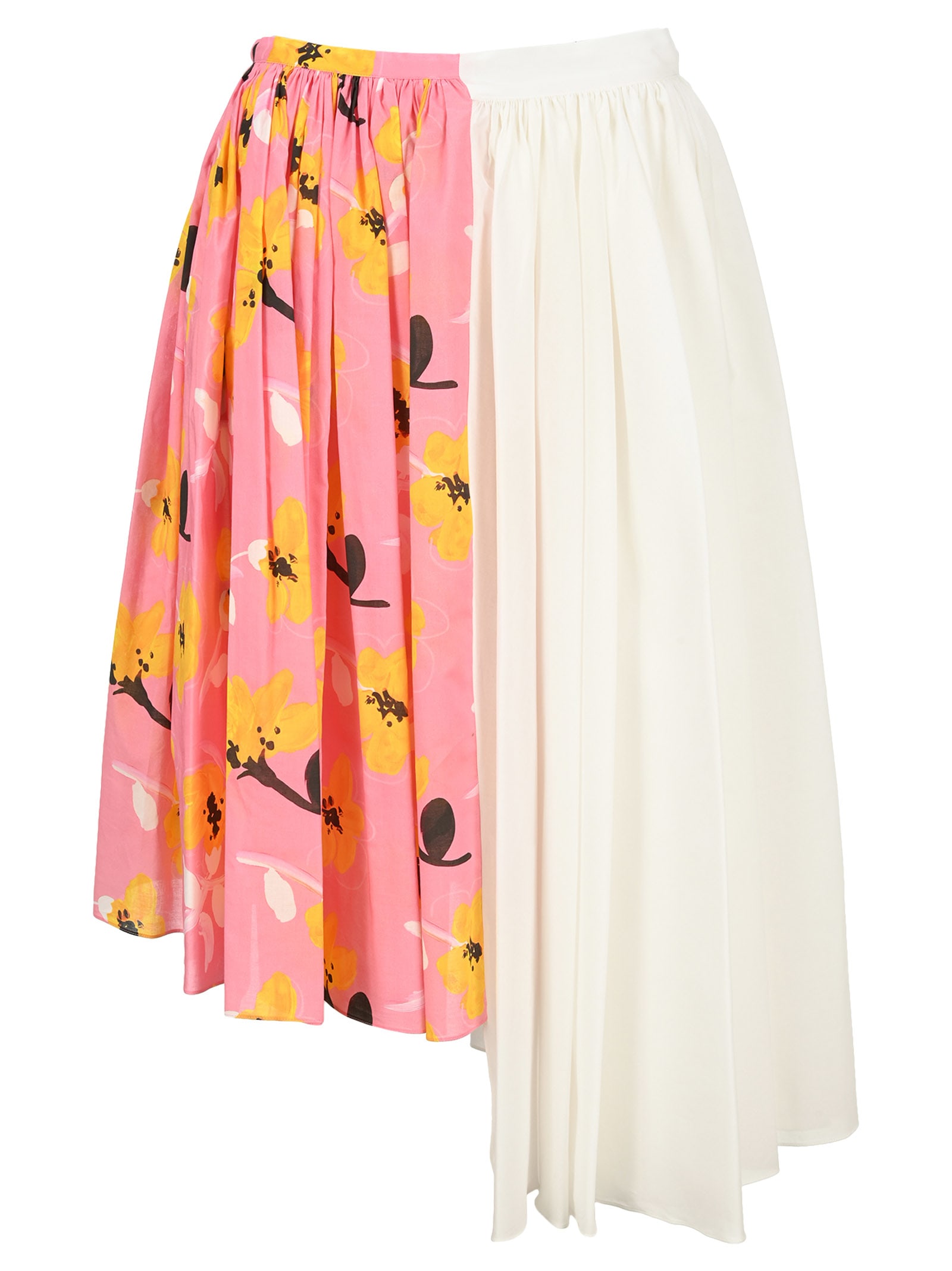 Marni Floral-print Asymmetric Skirt