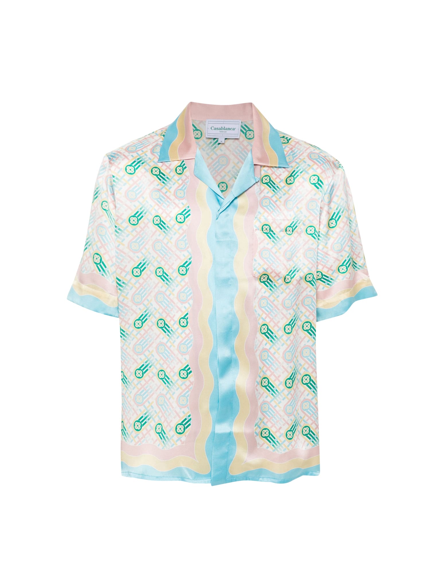 CASABLANCA CUBAN COLLAR SHORT SLEEVE SHIRT