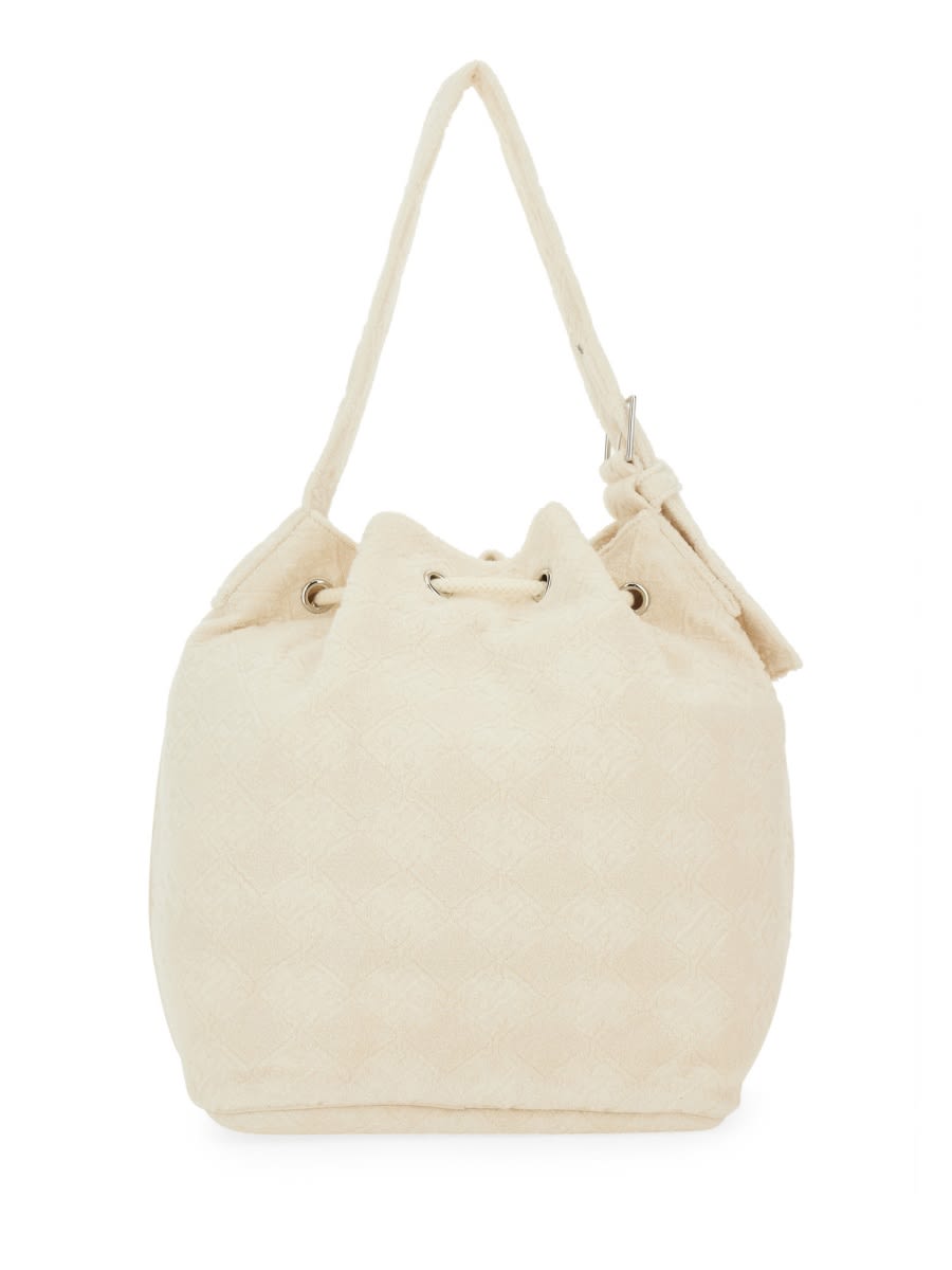 Tory Burch Oversized T Monogram Bucket Bag In Neutral