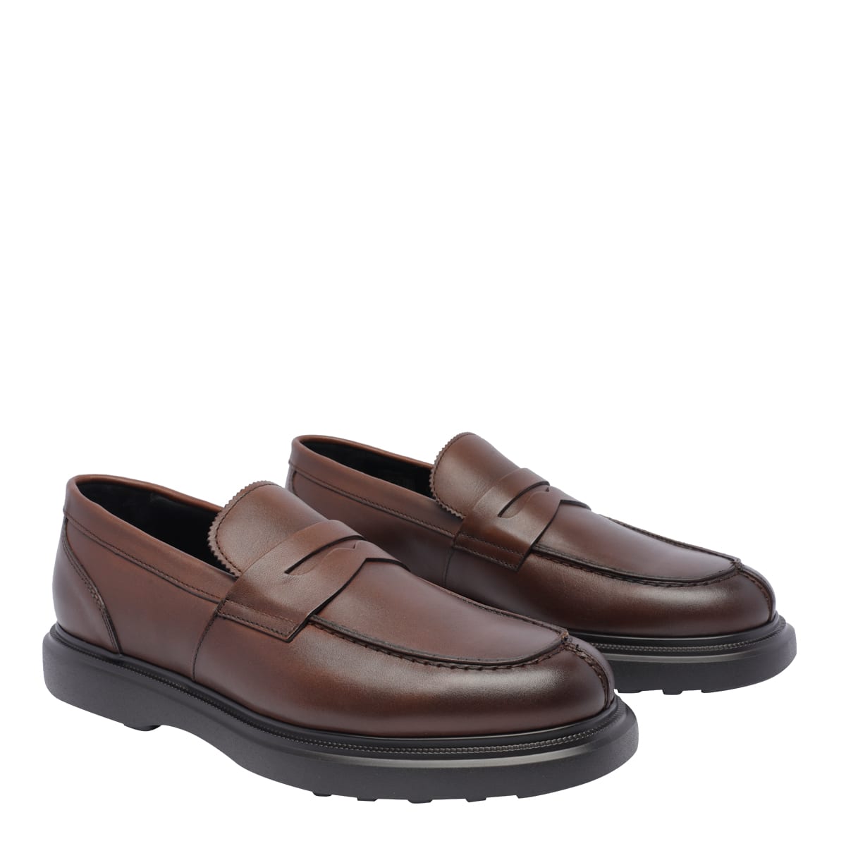 Shop Stuart Weitzman Alvin Loafers In Brown